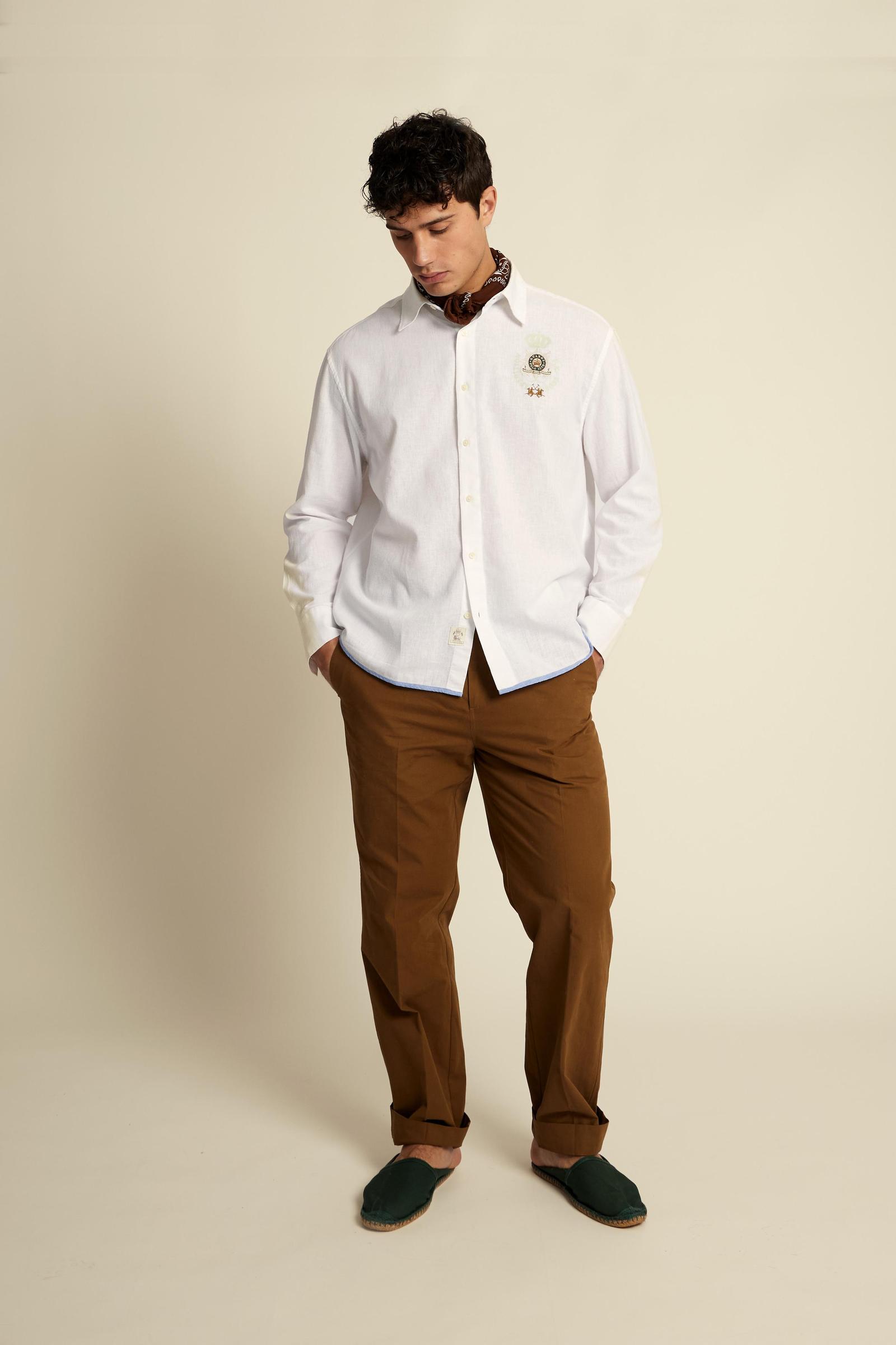 Men’s cotton and linen shirt Guards - Crispin