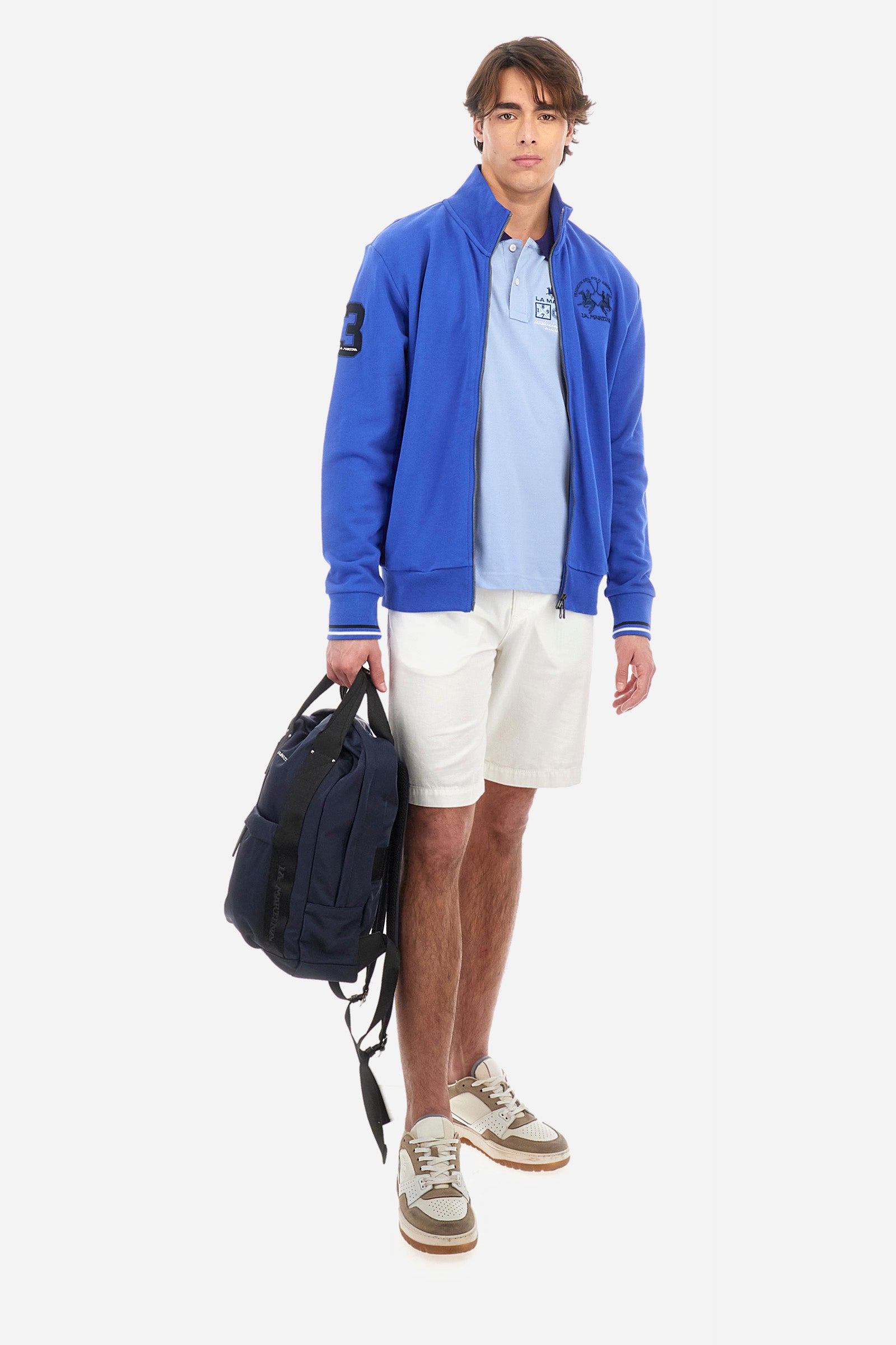 Polo en coton avec logo multicolore - Archer