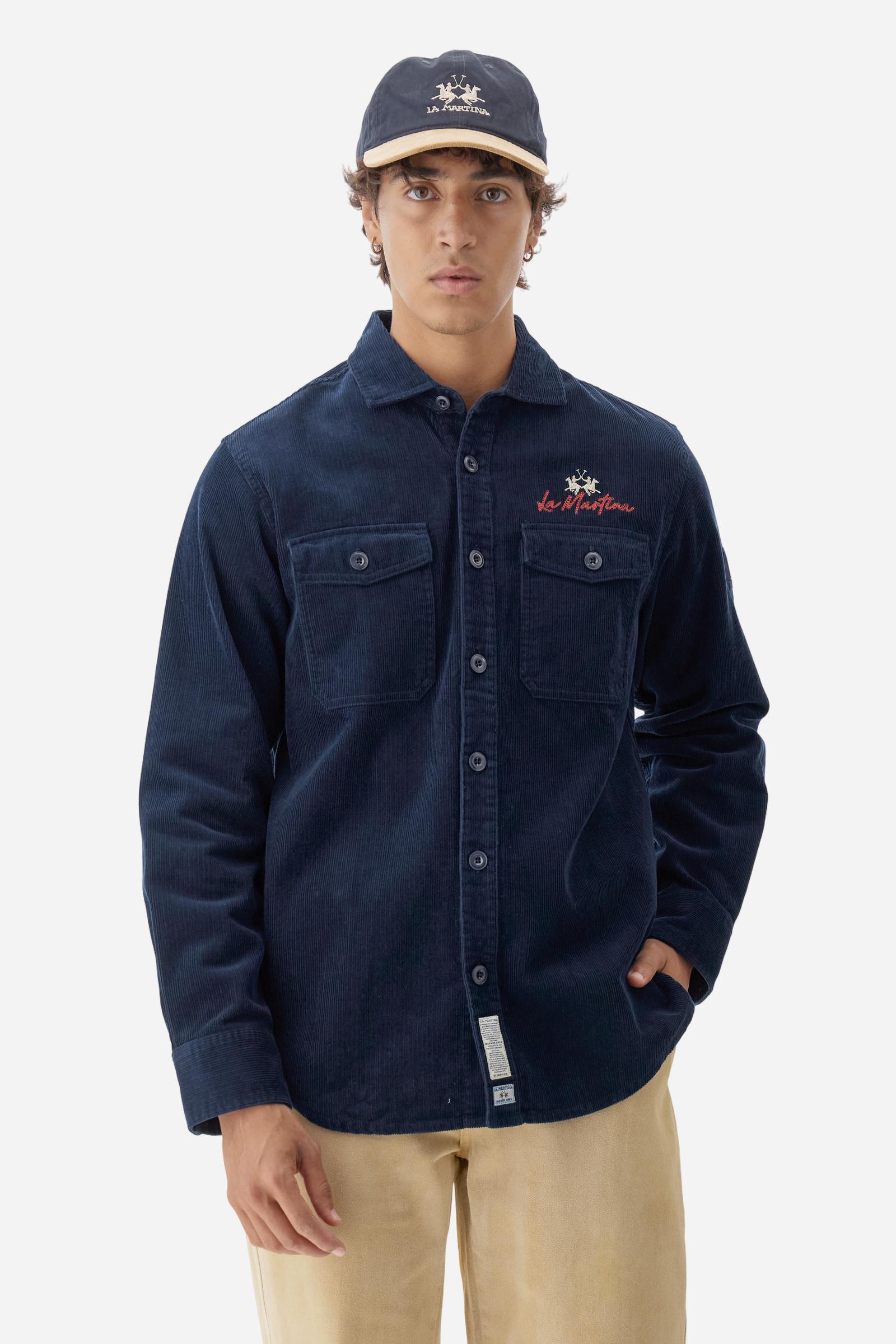 Sobrecamisa de terciopelo a rayas para hombre - Bob