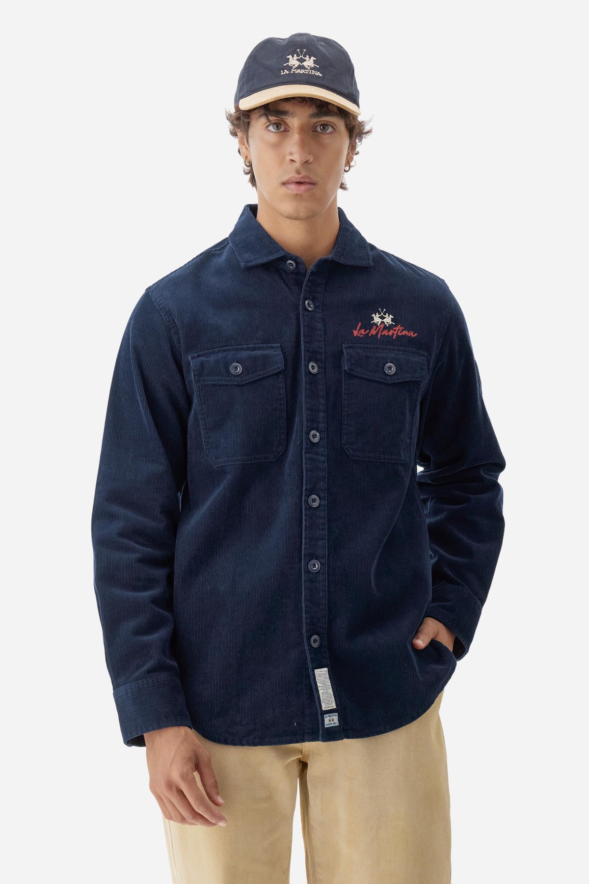 Chemise Homme J.Crew Coton Rayée Bleue - Taille L, Manches Longues - Occasion Excellent état