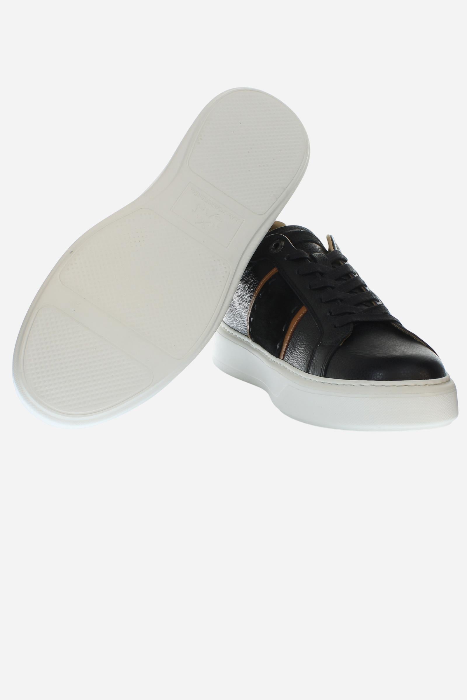 Basket artisanale en cuir et croûte de cuir Made in Italy