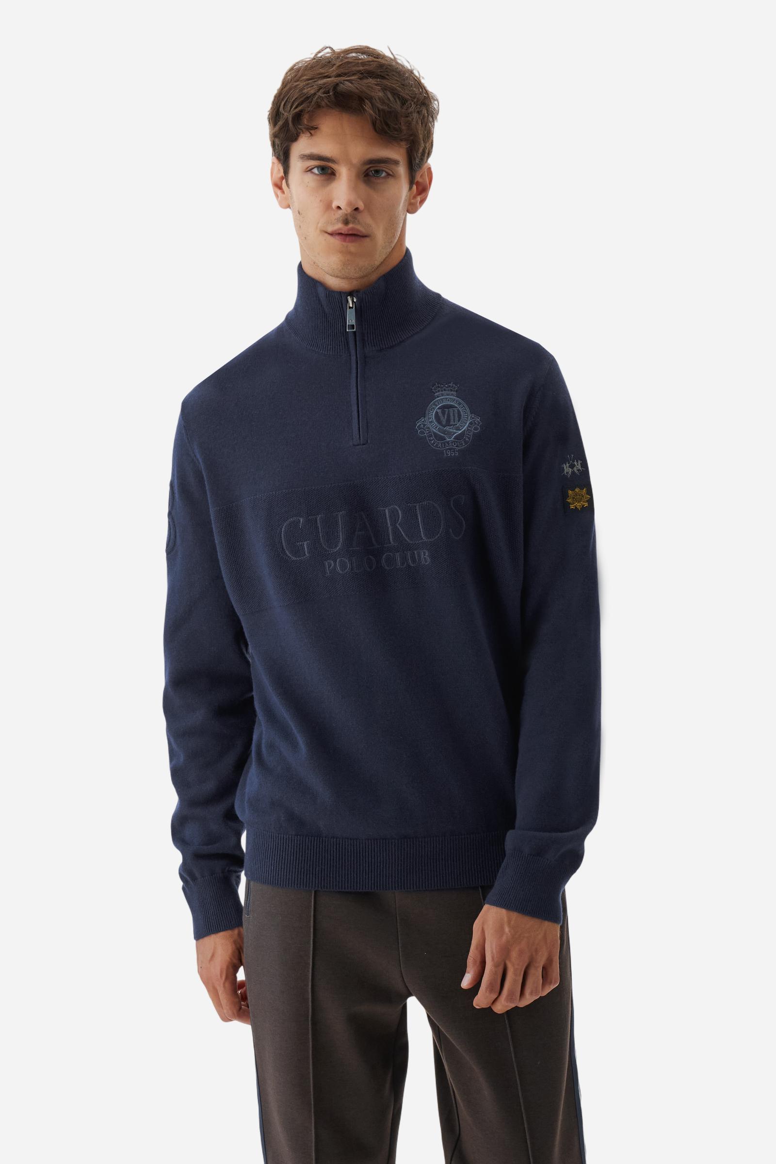 Jersey de hombre de cuello alto con cremallera en lana - Boulus