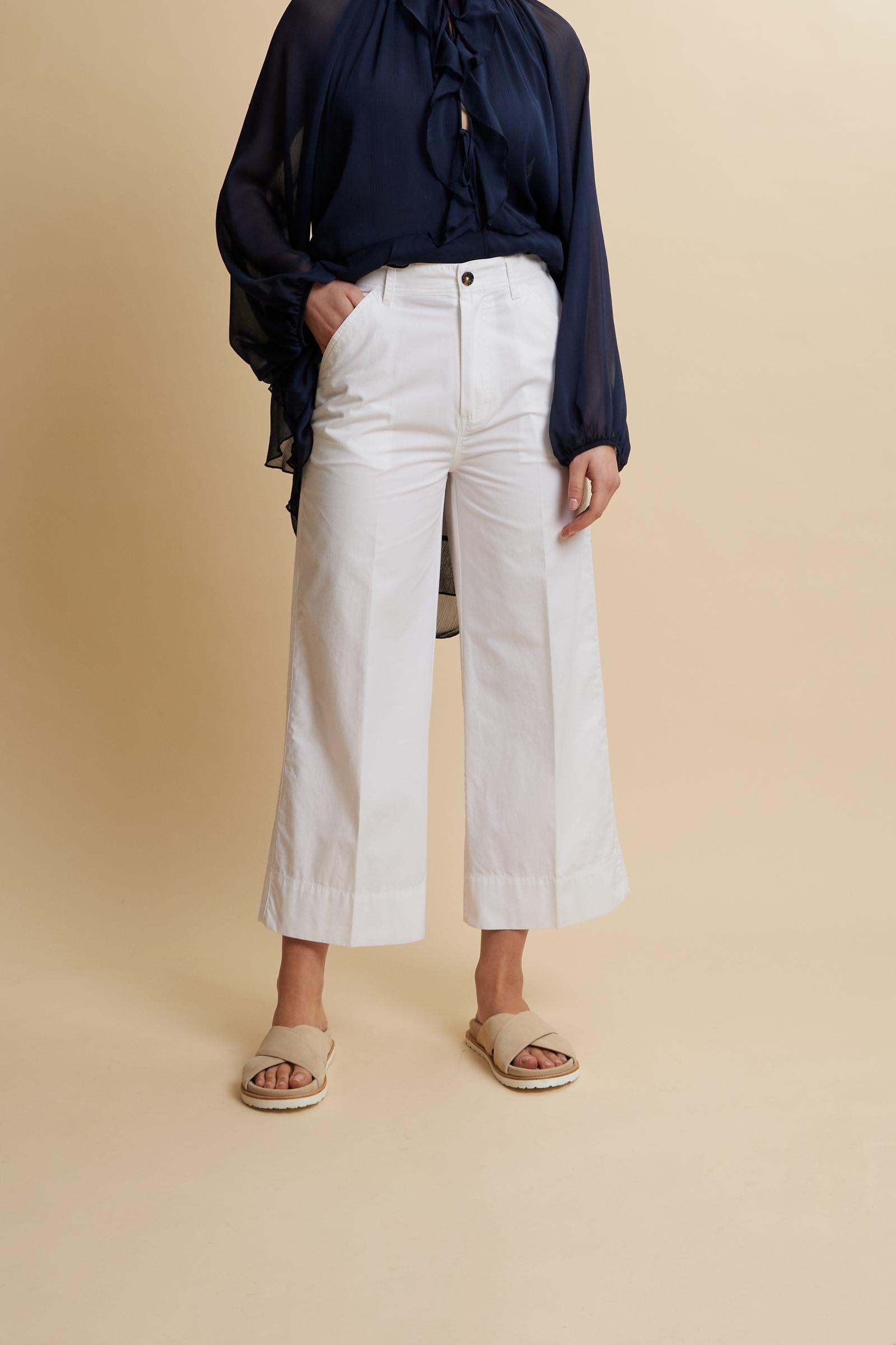 Women’s wide leg poplin trousers - Catriel