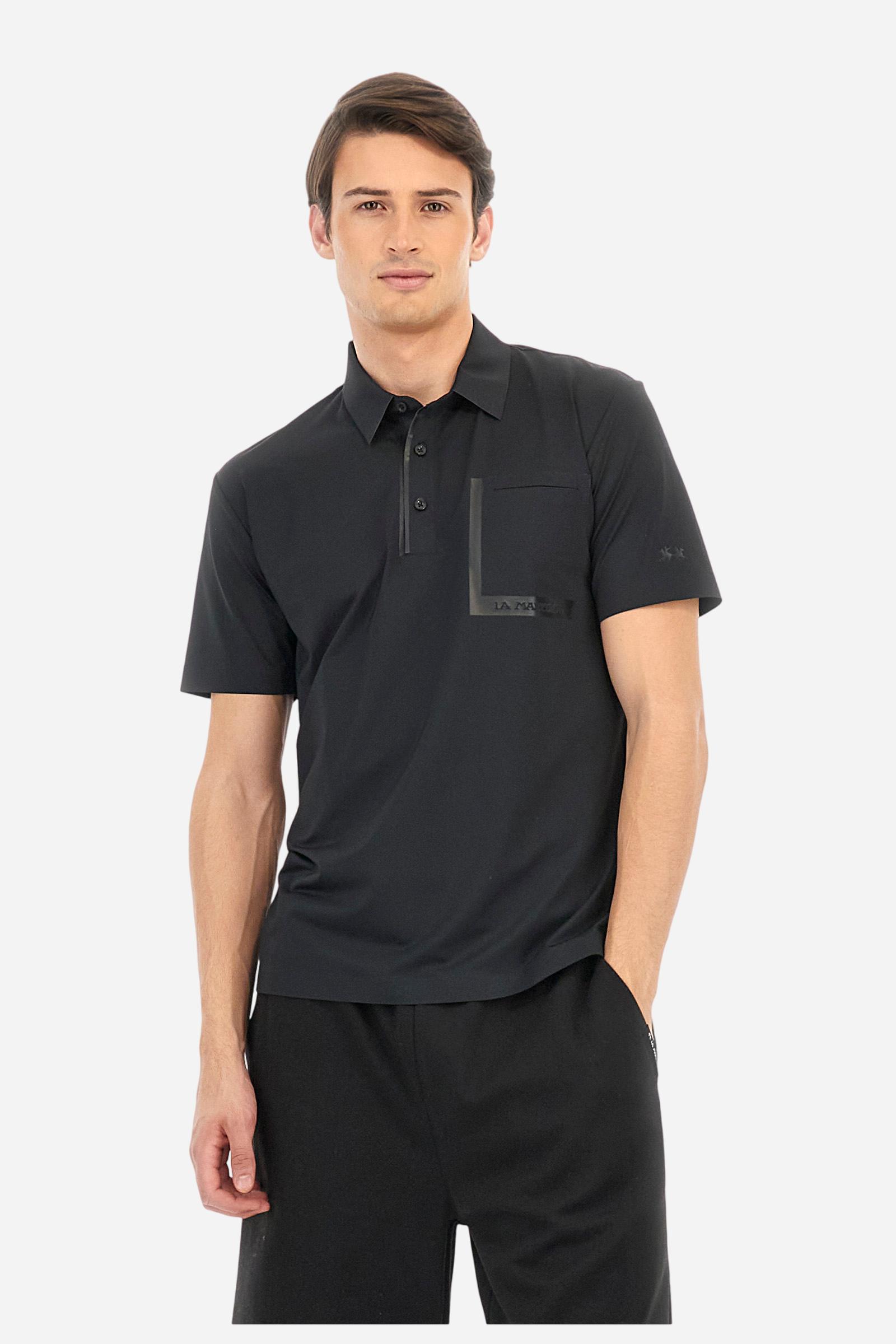 Regular fit jersey short-sleeved polo shirt – Anson