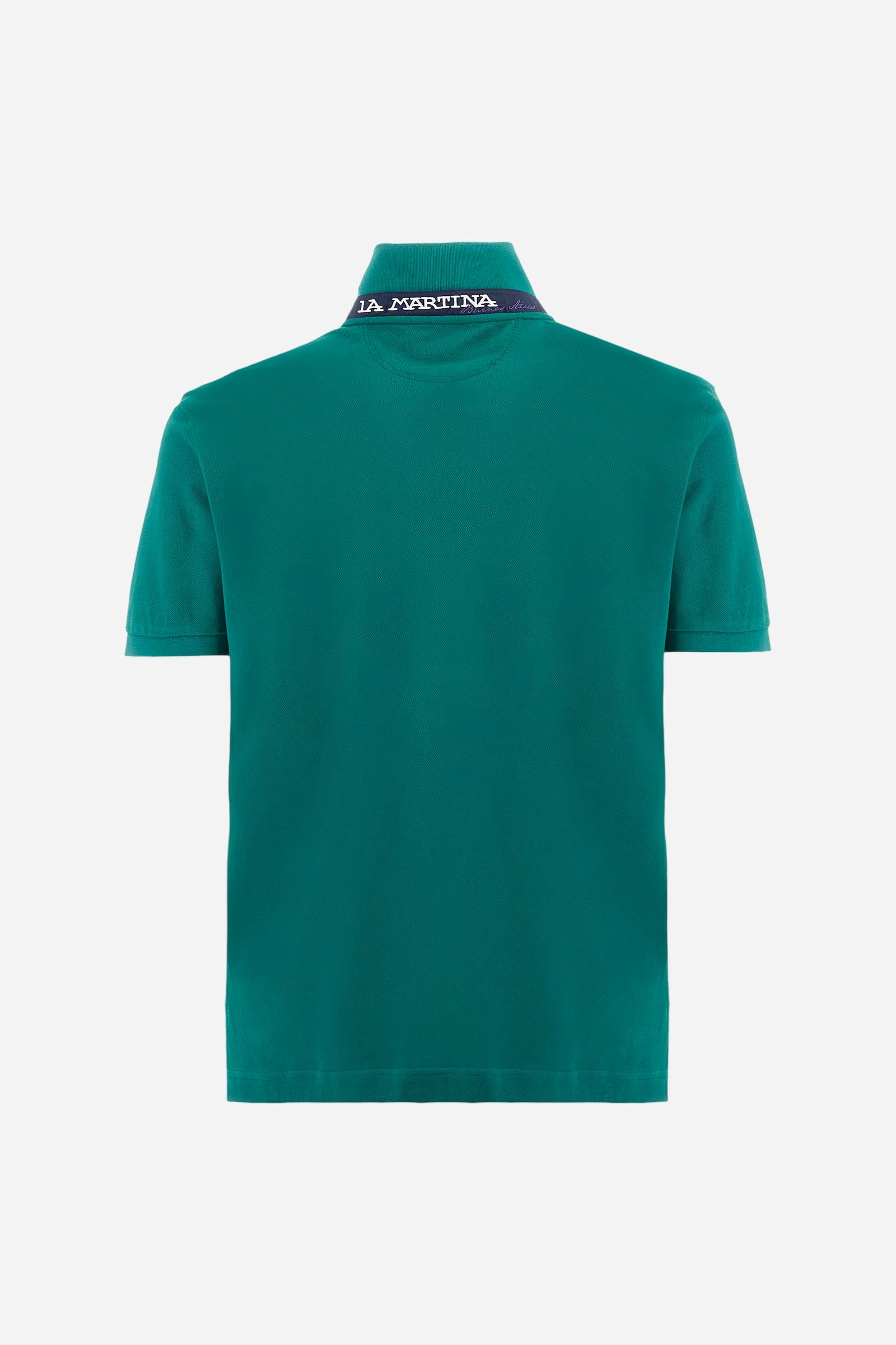 Slim fit cotton piqué polo shirt - Eduardo