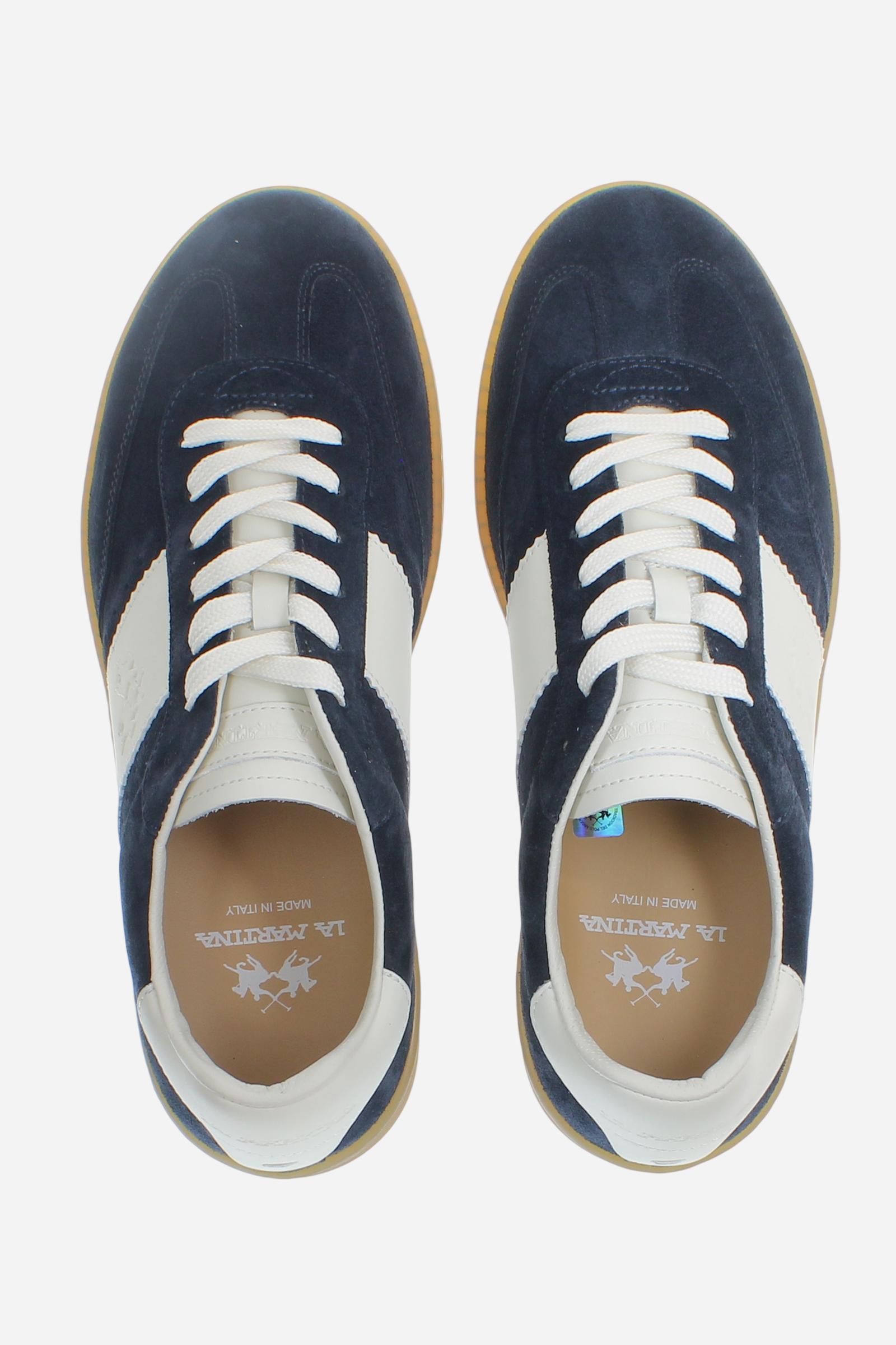 Sneaker Tennis Uomo in Camoscio con Banda Laterale – Sage