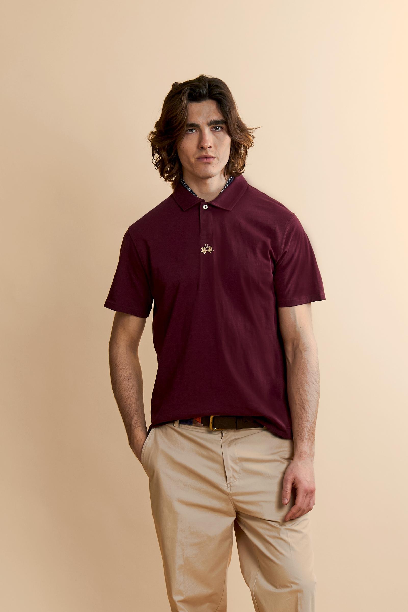 Polo homme en jersey flammé de coton - Yoojoon