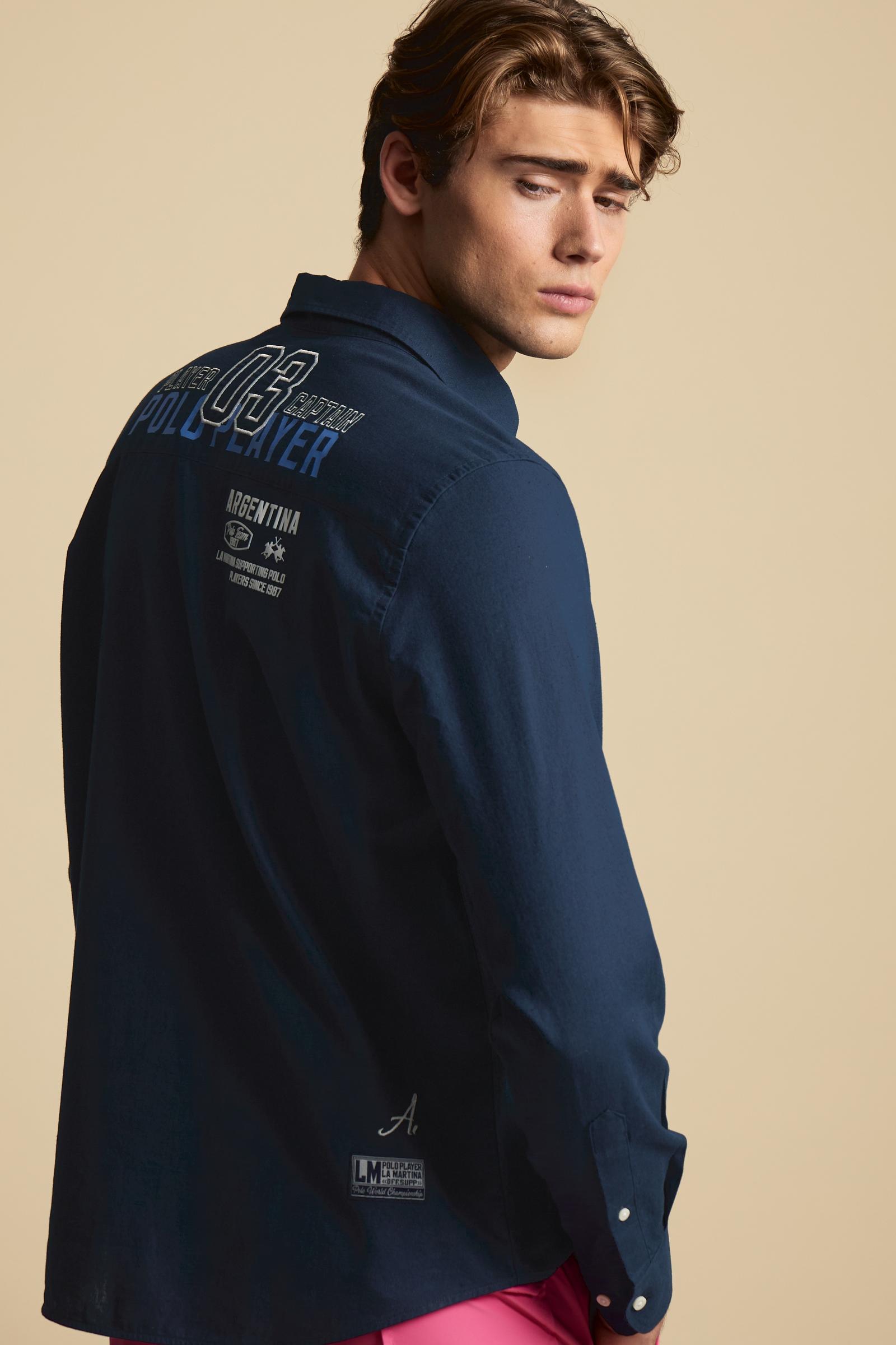 Men’s cotton and linen Polo Team Argentina shirt - Cornelio