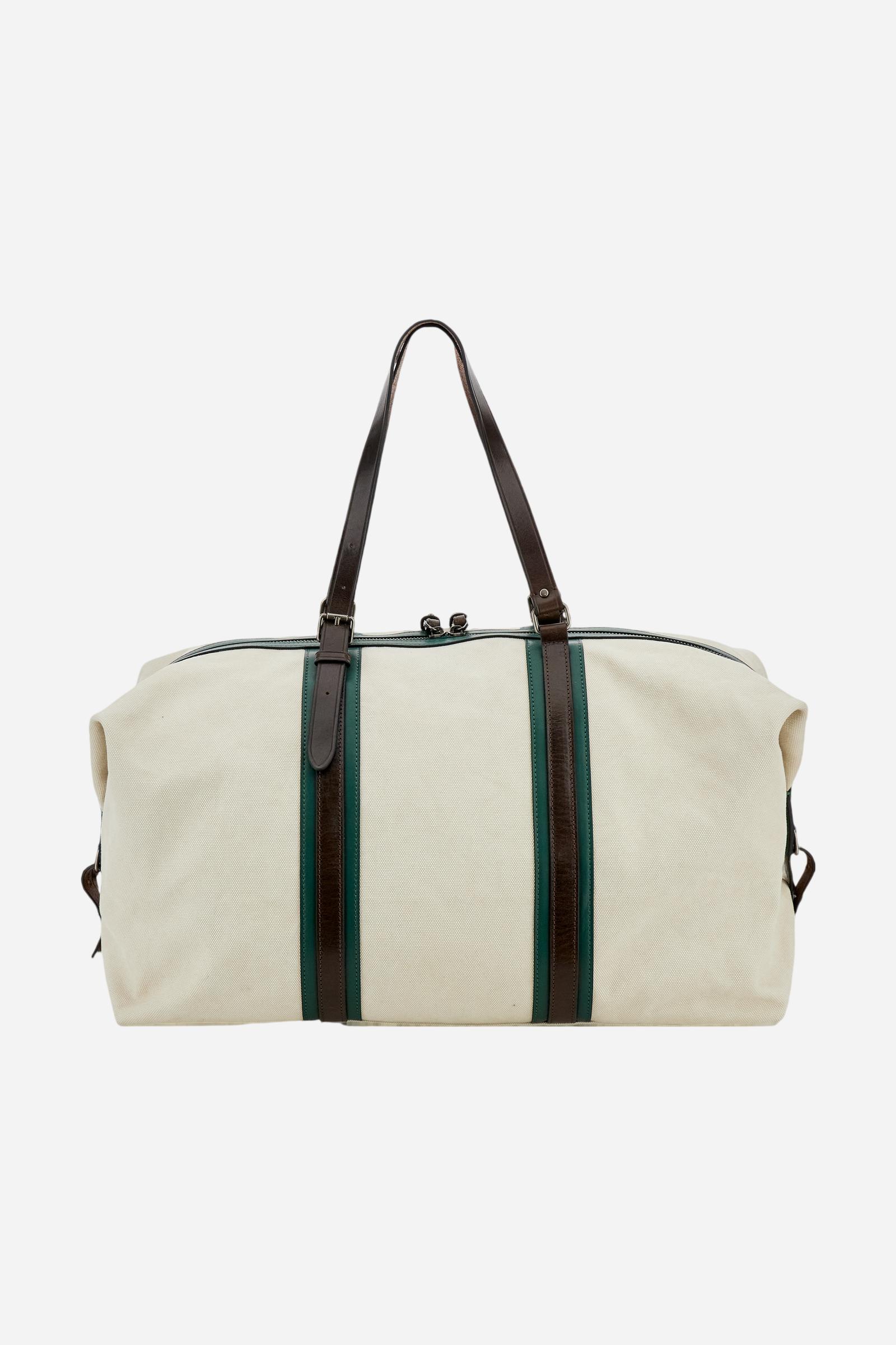 Borsa da viaggio in canvas lavato e pelle - Martin's