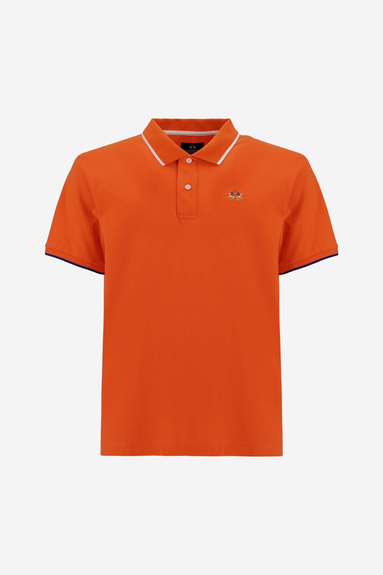 Men’s regular fit stretch piqué polo shirt Essential – Russell