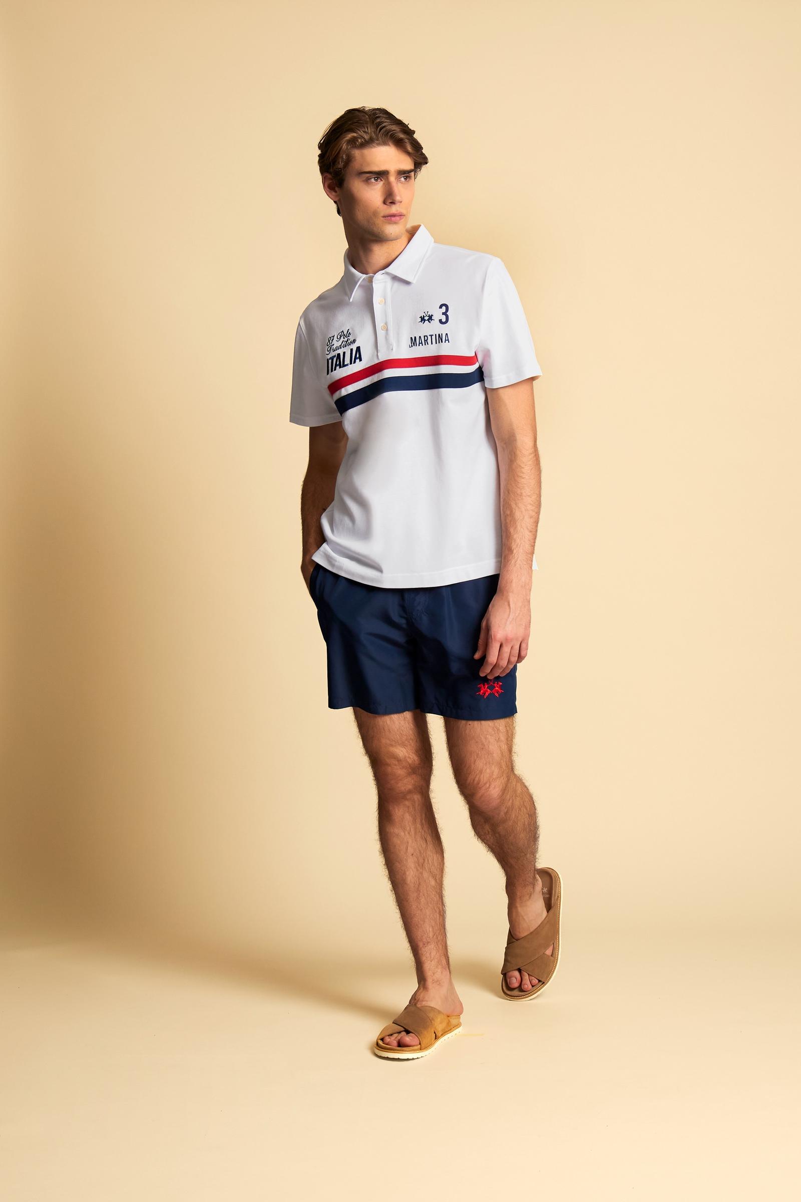 Men’s short-sleeve jersey polo Italia – Coleman