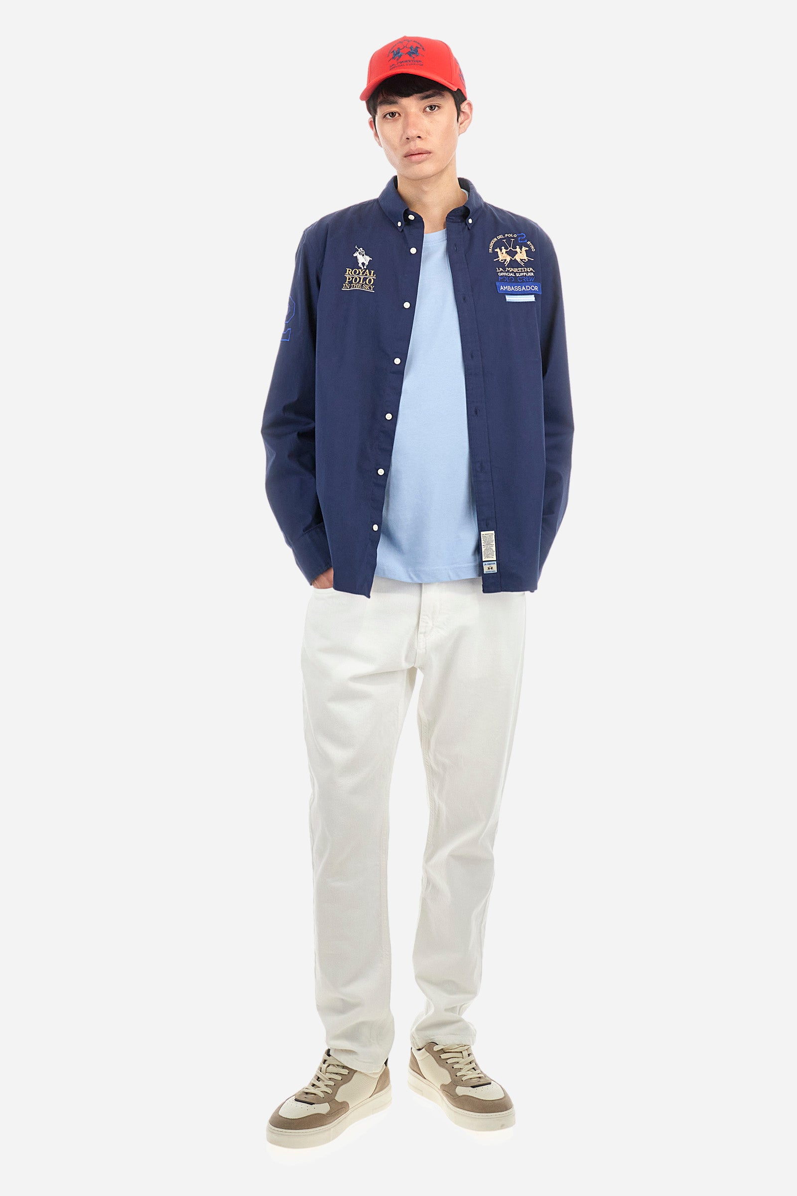 Cotton T-shirt with multicolor logo - Anastasios