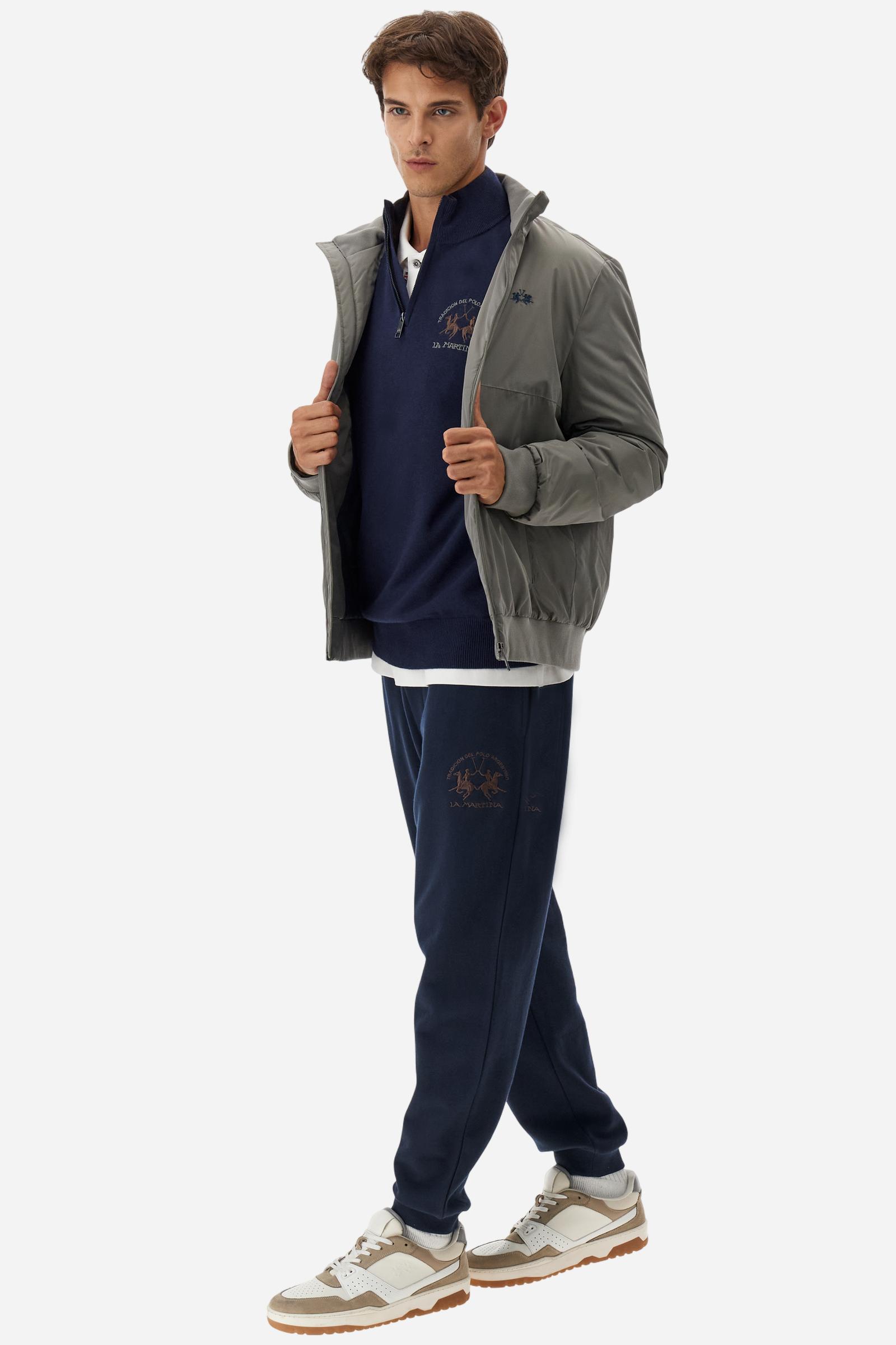 Pull homme col montant zippé en laine - Breehan