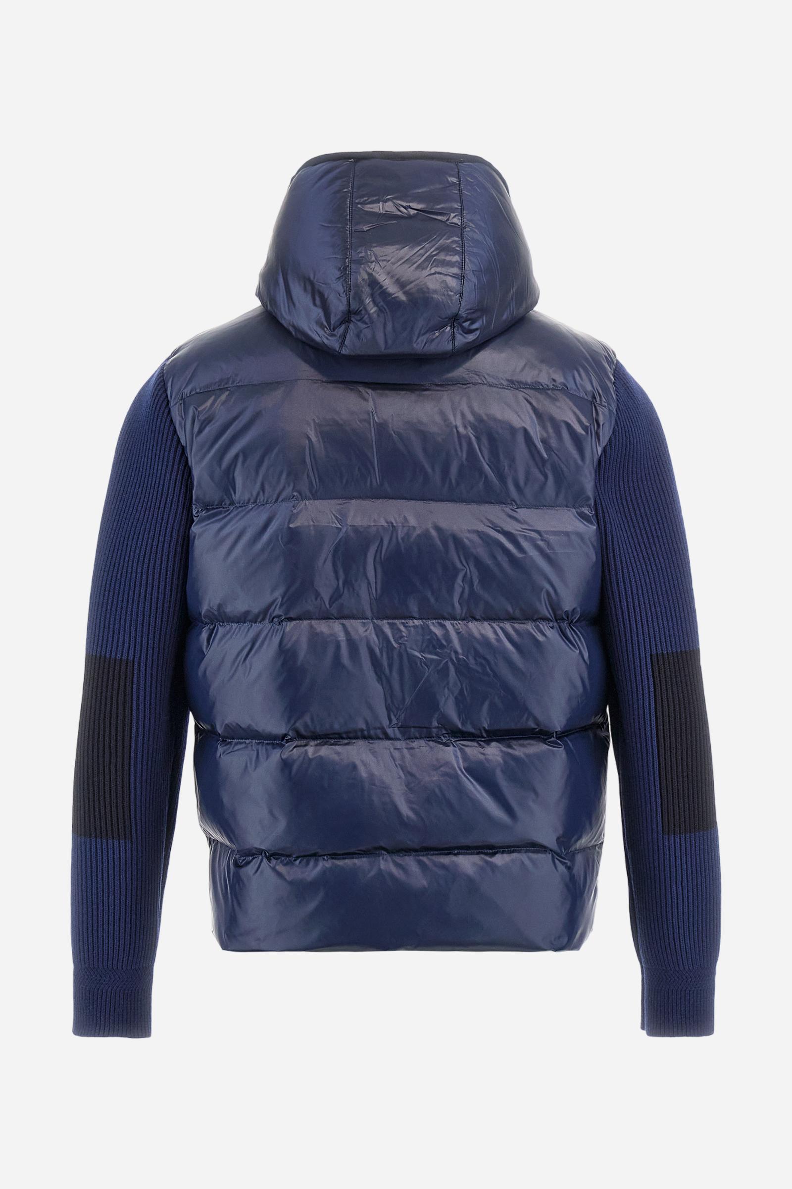 Men’s iridescent nylon jacket knit sleeves - Baptist