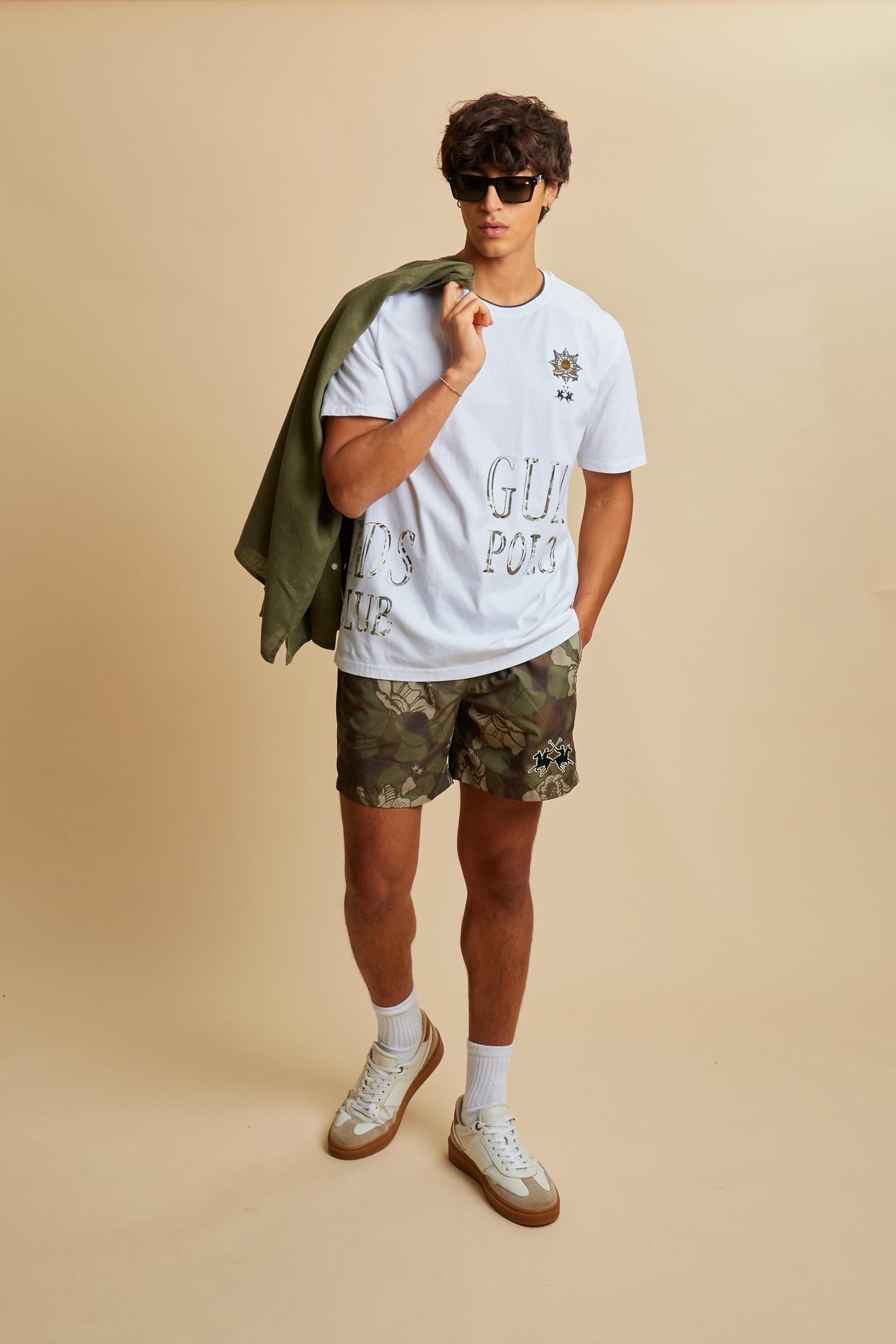 Men’s jersey T-shirt with Guards print – Caledonio