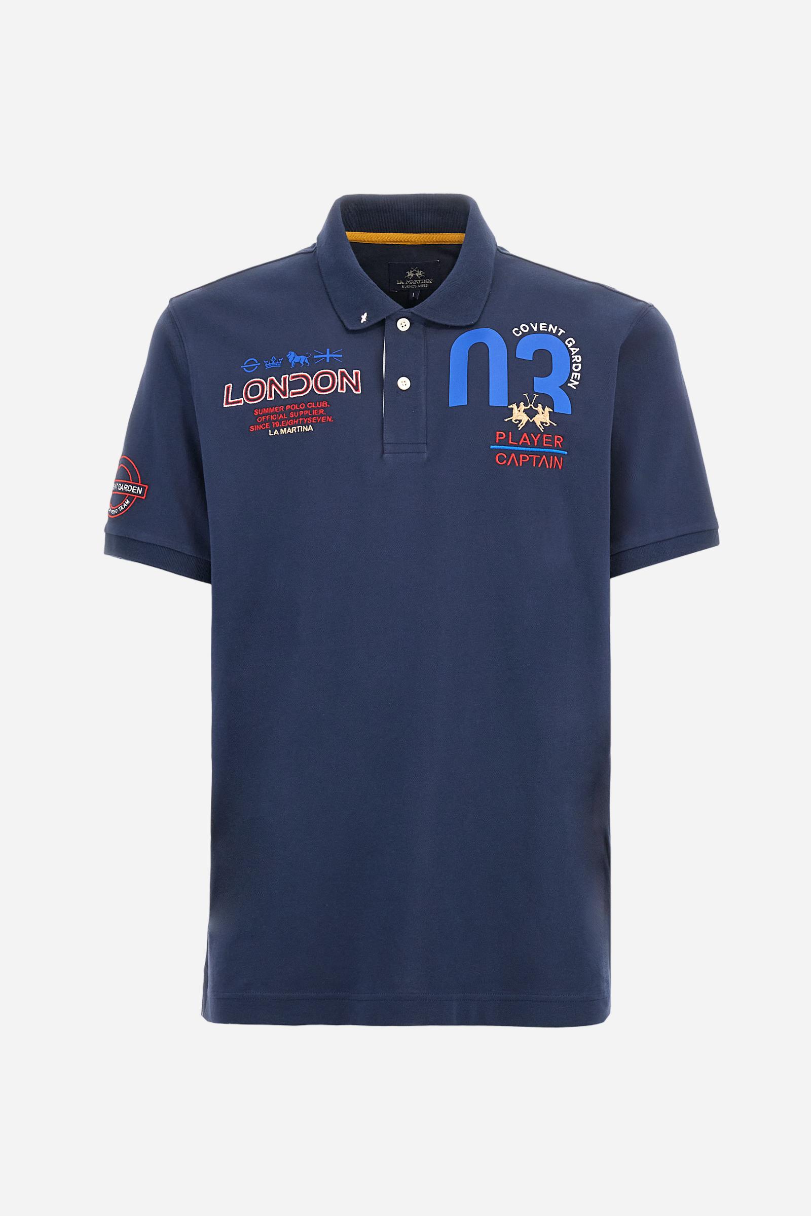Polo shirt in stretch piqué cotton in regular fit - Adam