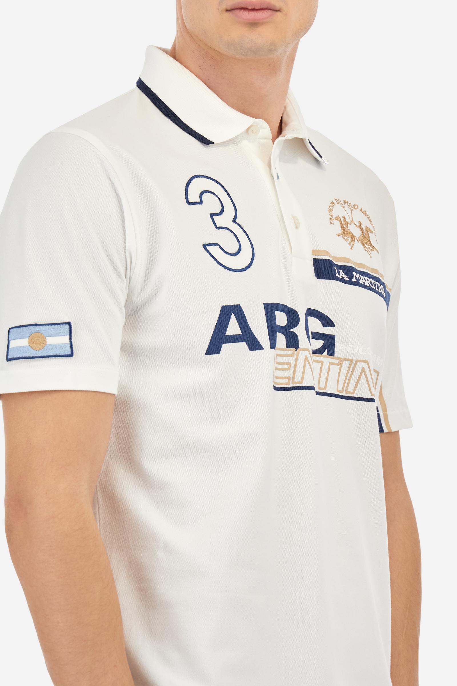 Polo en piqué de coton extensible coupe classique - Adem