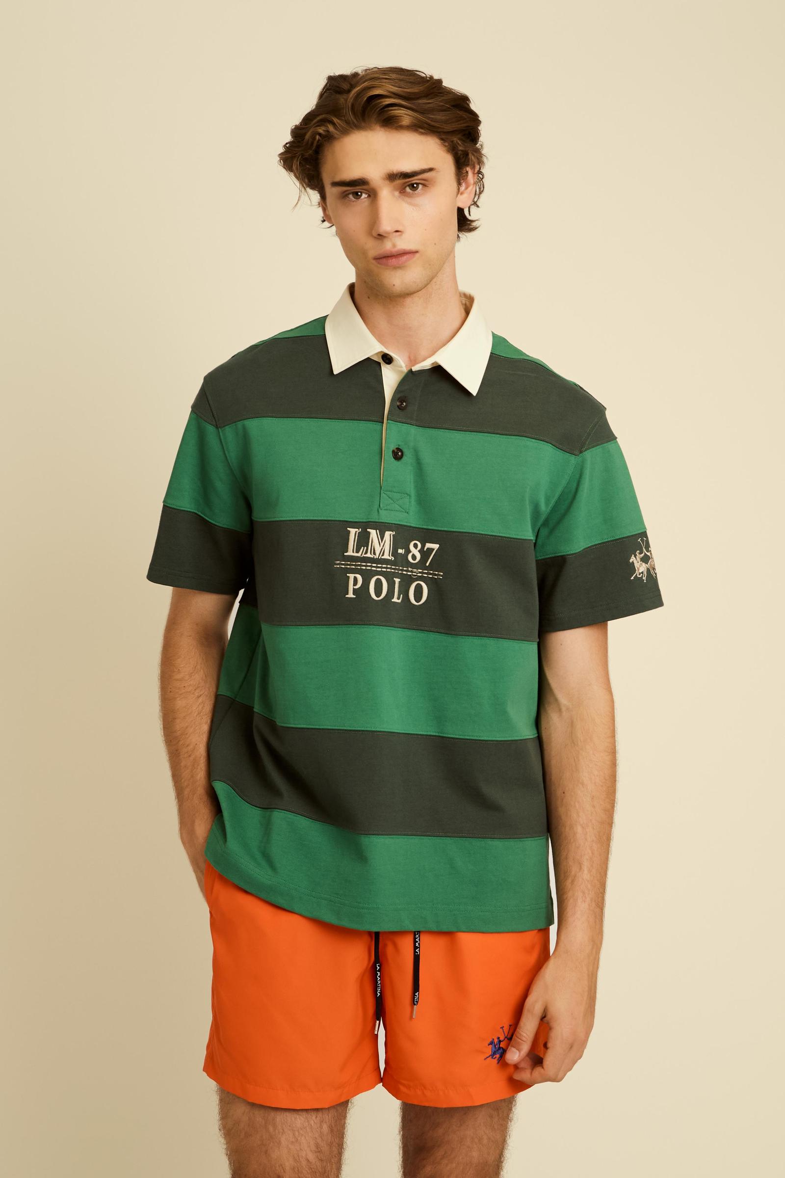 Polo rugby Heritage LM 87 en jersey de coton épais - Calixto