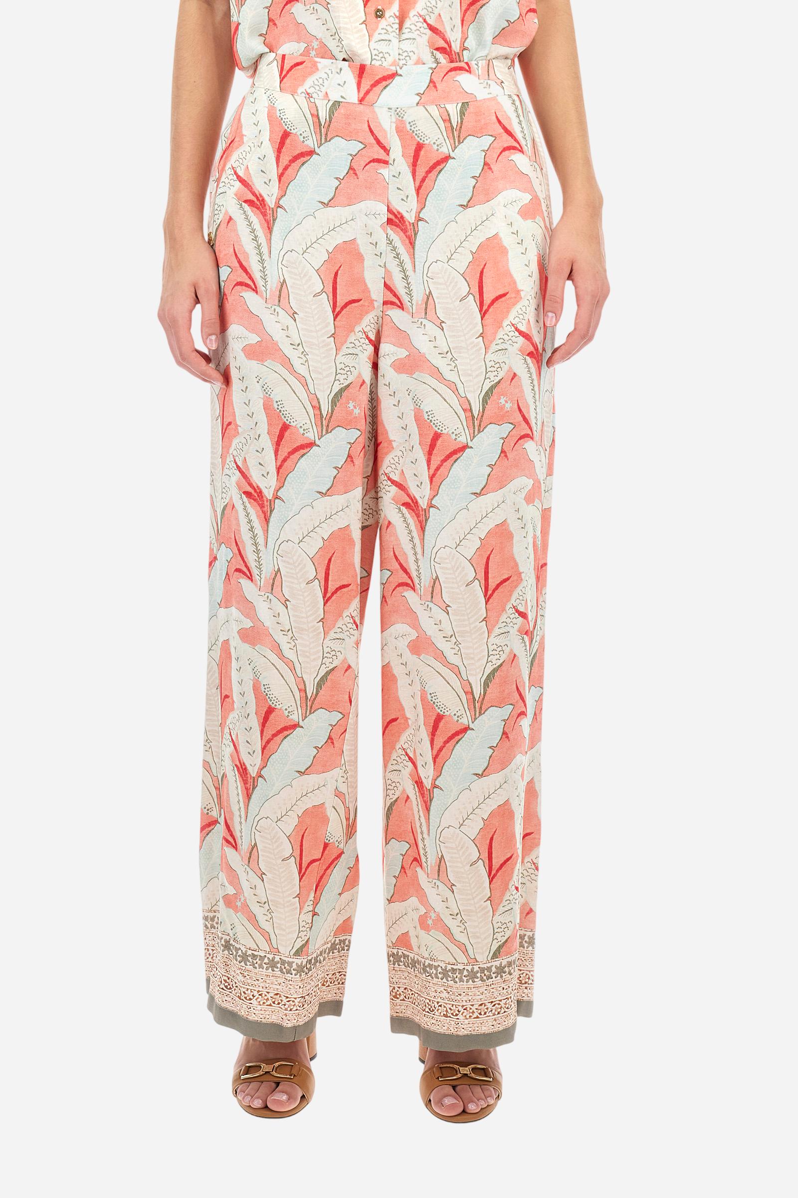 Regular fit trousers in viscose - Adelia