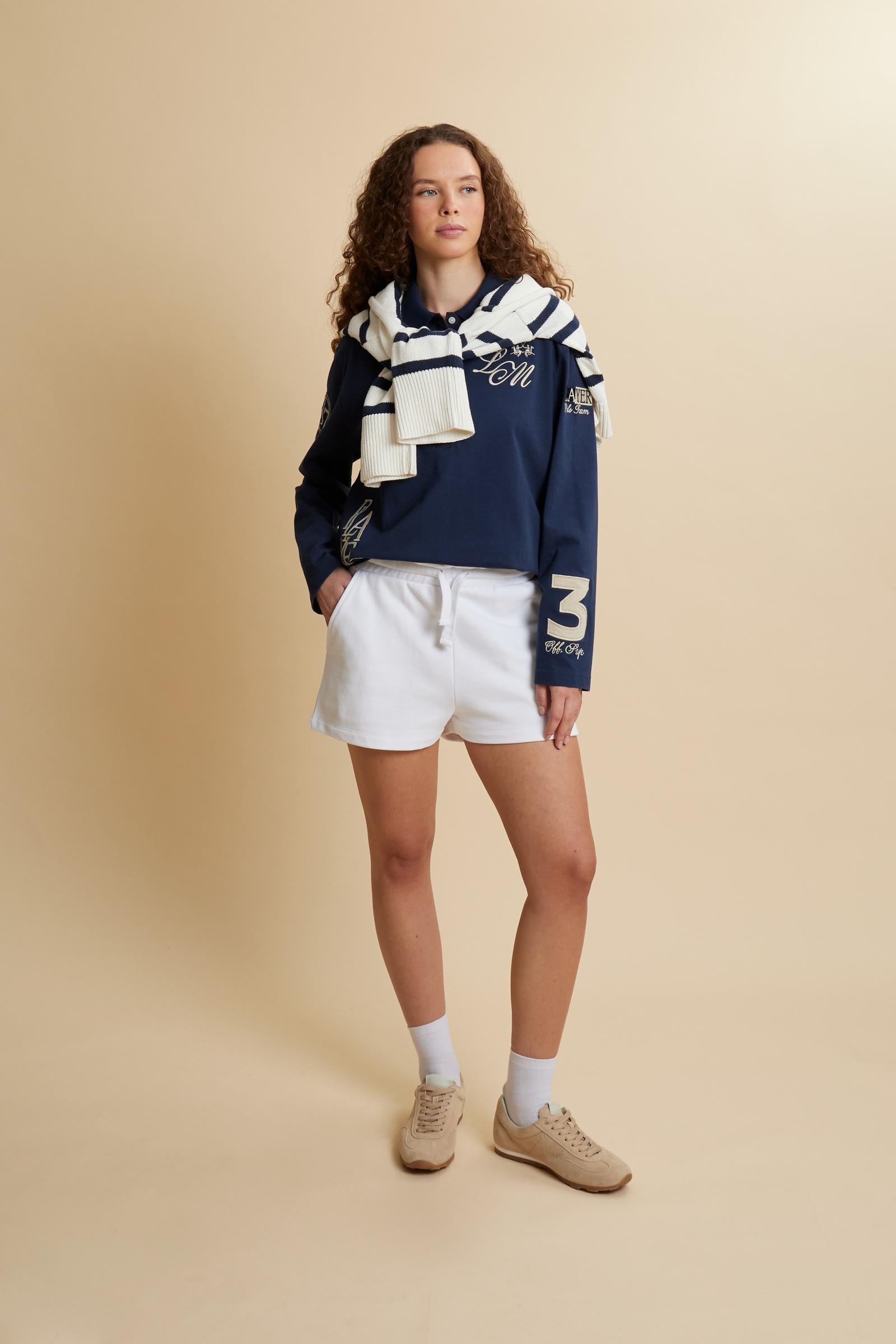 Damen Langarm-Poloshirt aus Baumwolljersey Player - Consuelo