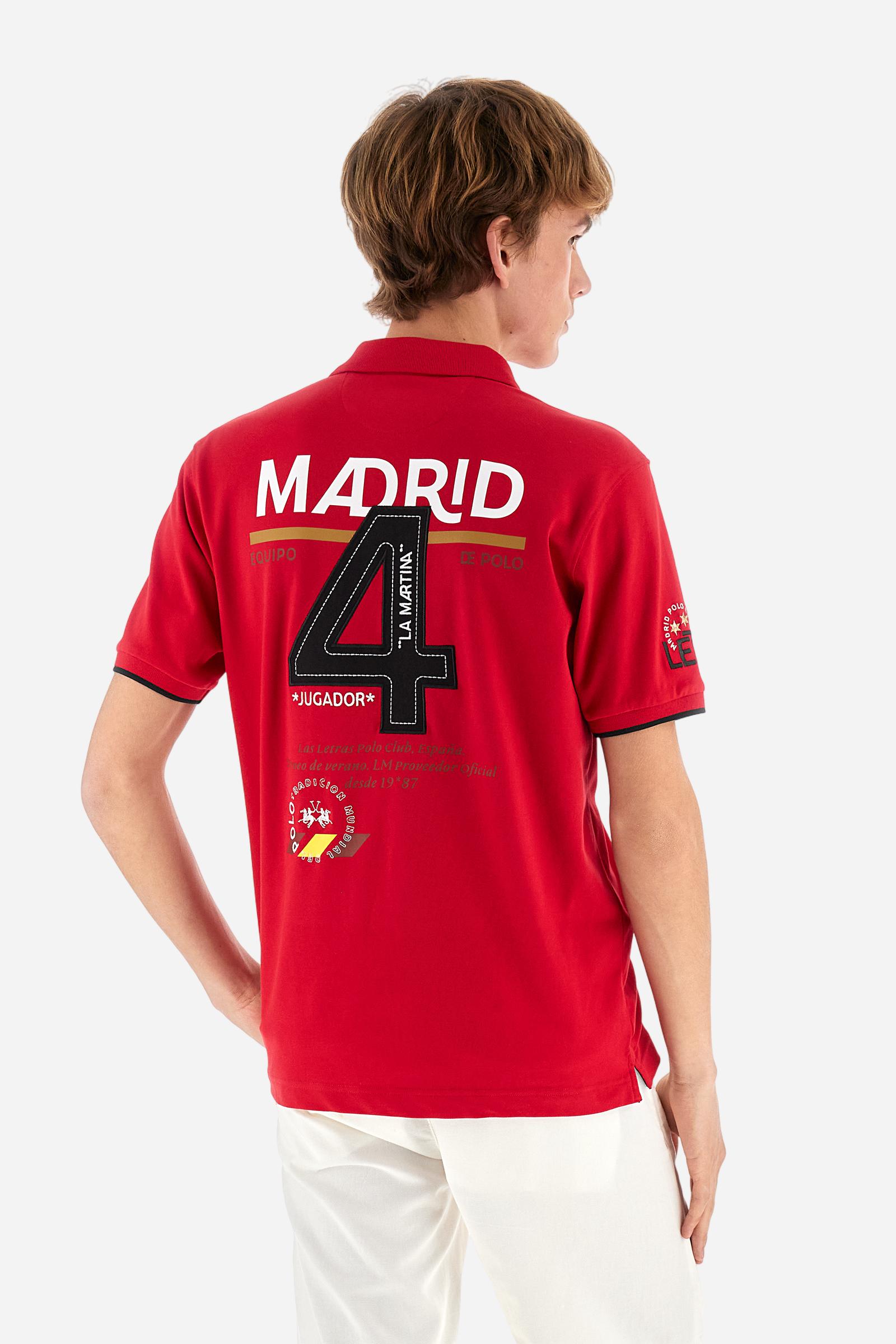 Regular fit polo shirt in stretch cotton piqué - Aguirre