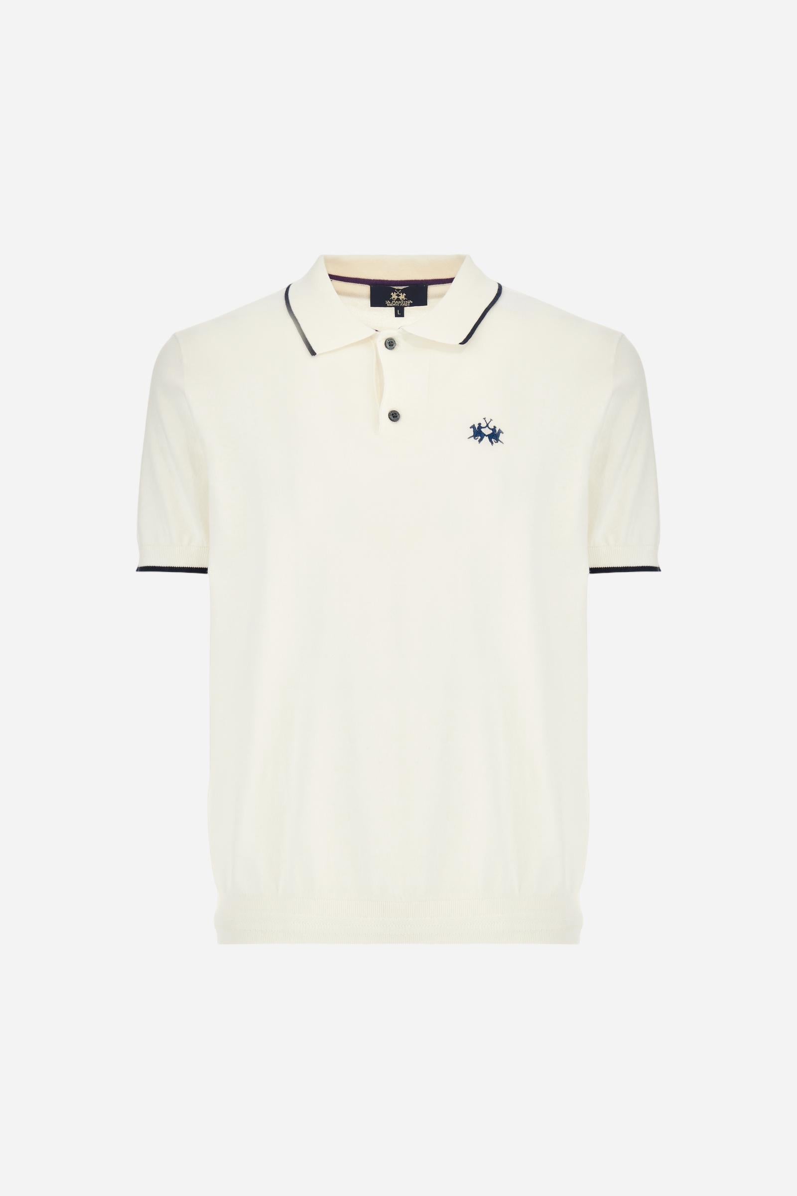 Polo shirt in tricot cotton knit in regular fit - Austin