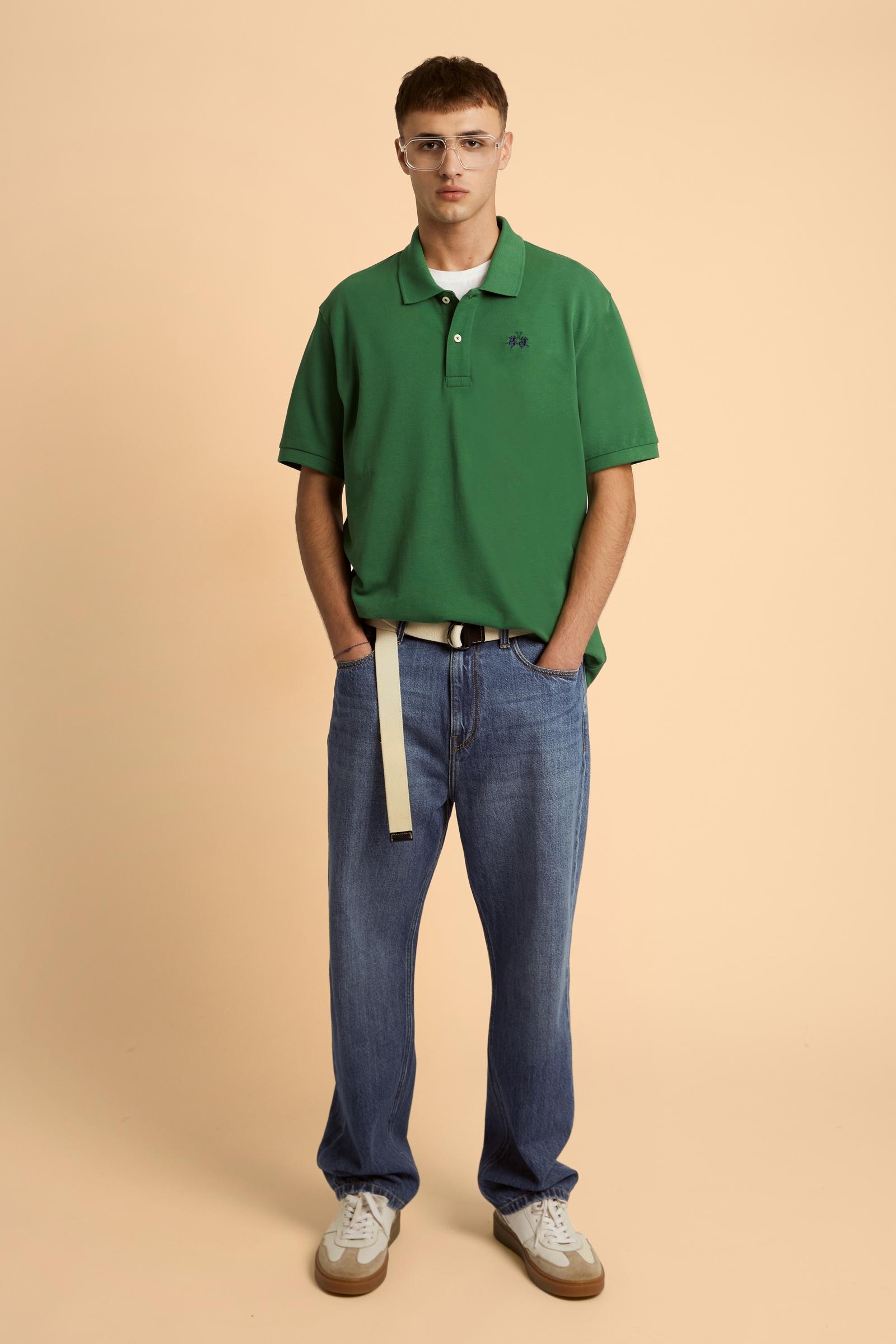 Men’s short sleeve cotton piqué polo shirt – Tex