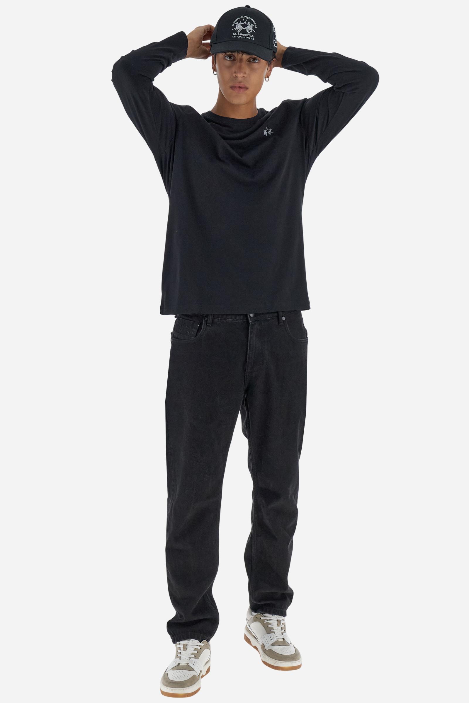 Men’s crew‑neck T‑shirt in cotton jersey basic - Benjy