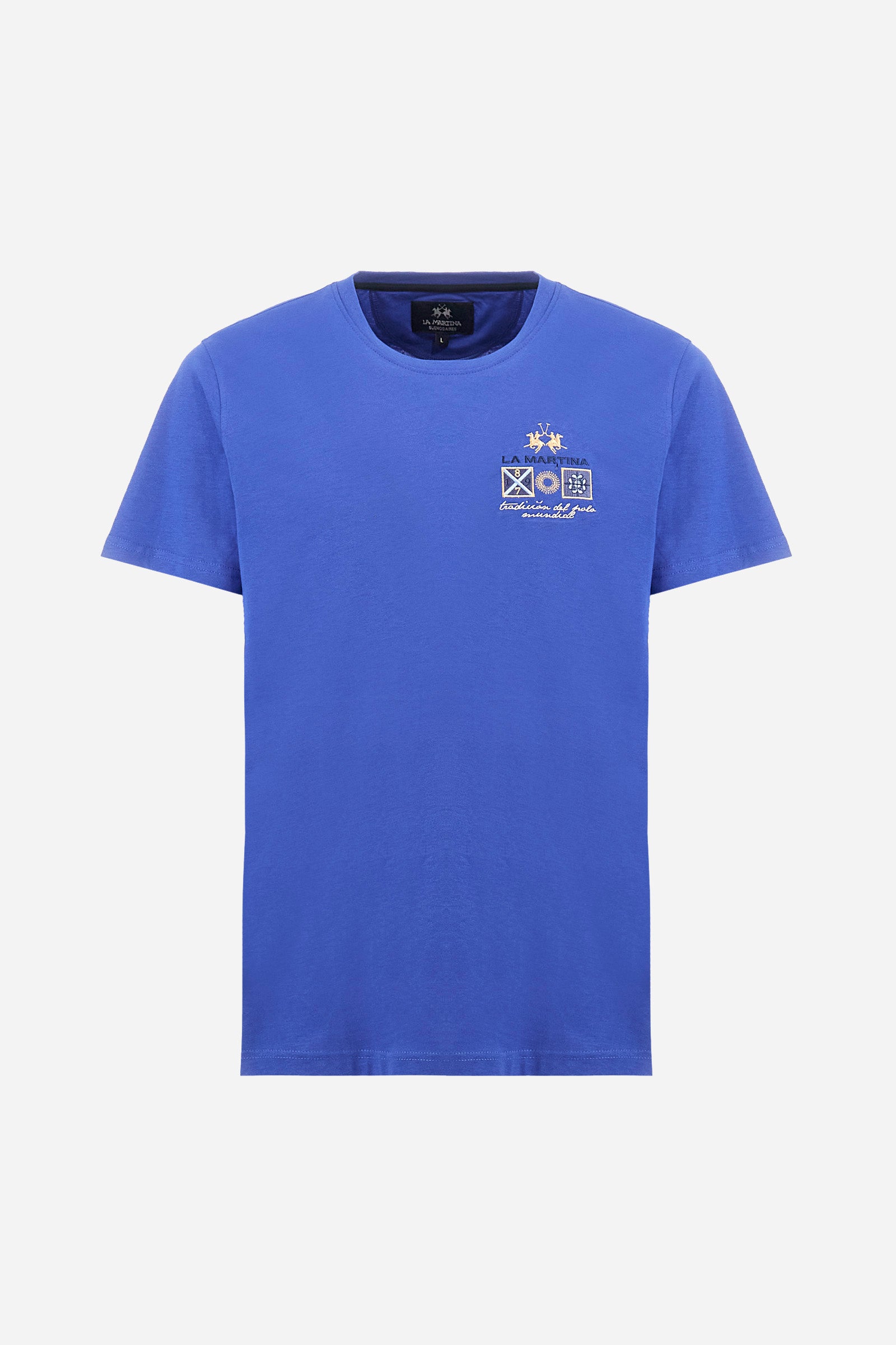 Cotton T-shirt with multicolor logo - Anastasios