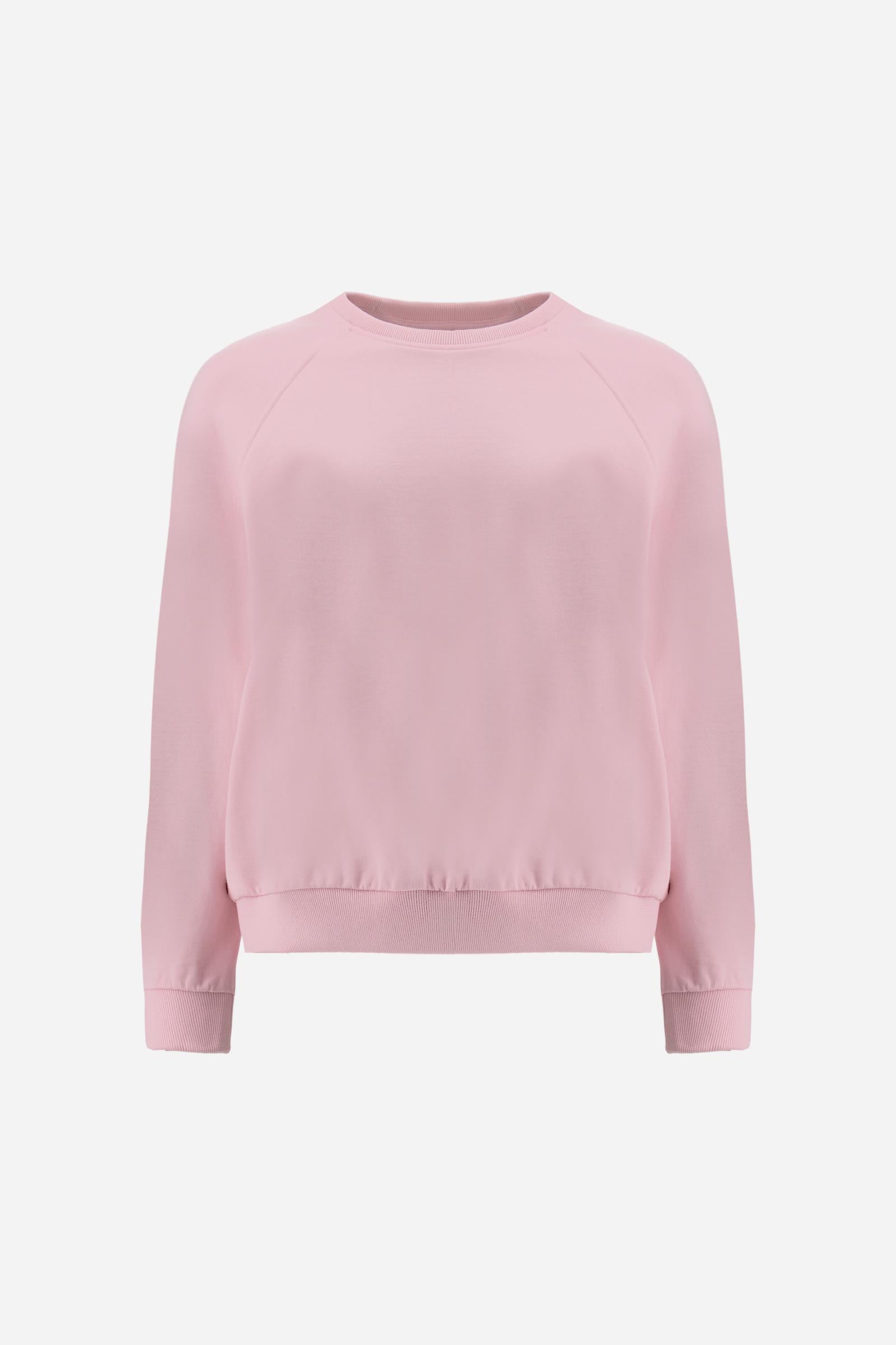 Women’s long-sleeve cotton sweatshirt. Relaxed-fit style with raglan sleeves, soft volume and regular length, finished with ribbed details and embroidered logo patch below the collar. - FairTale