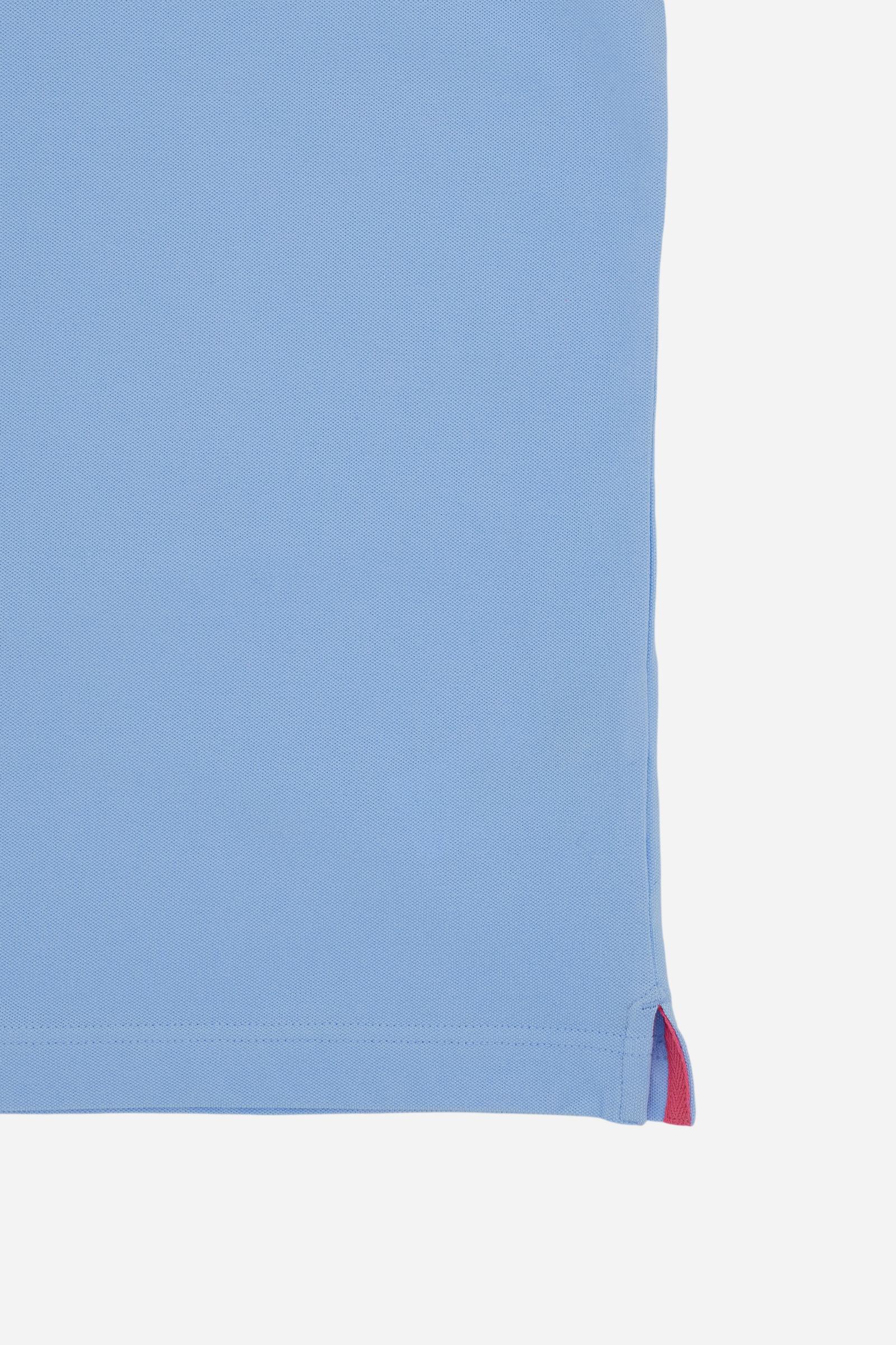 Men’s stretch piqué polo with tricolor logo - Eduardo