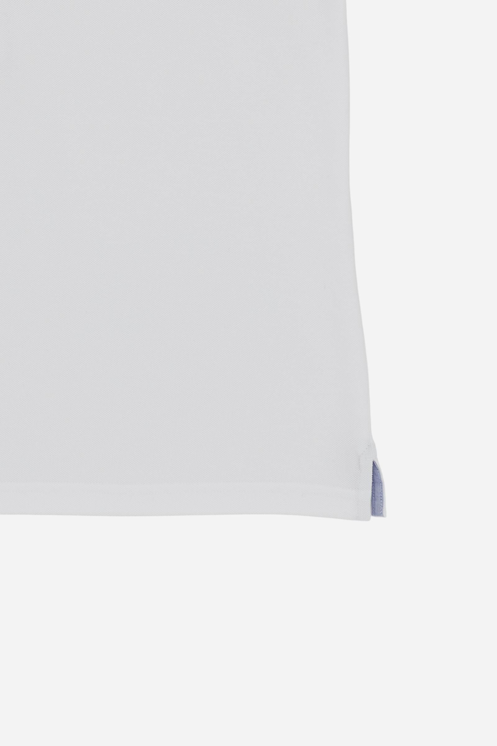 Women’s stretch piqué polo with under-collar lettering - Clarissa