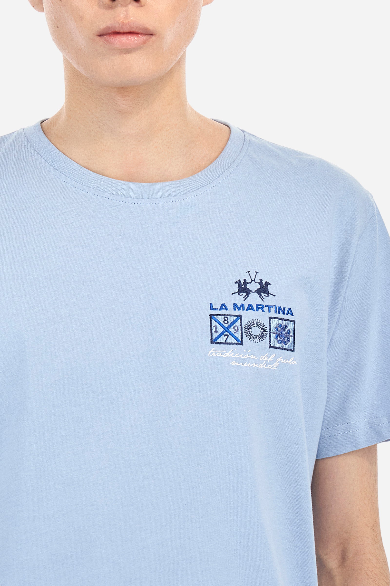 Baumwoll-T-Shirt mit mehrfarbigem Logo - Anastasios