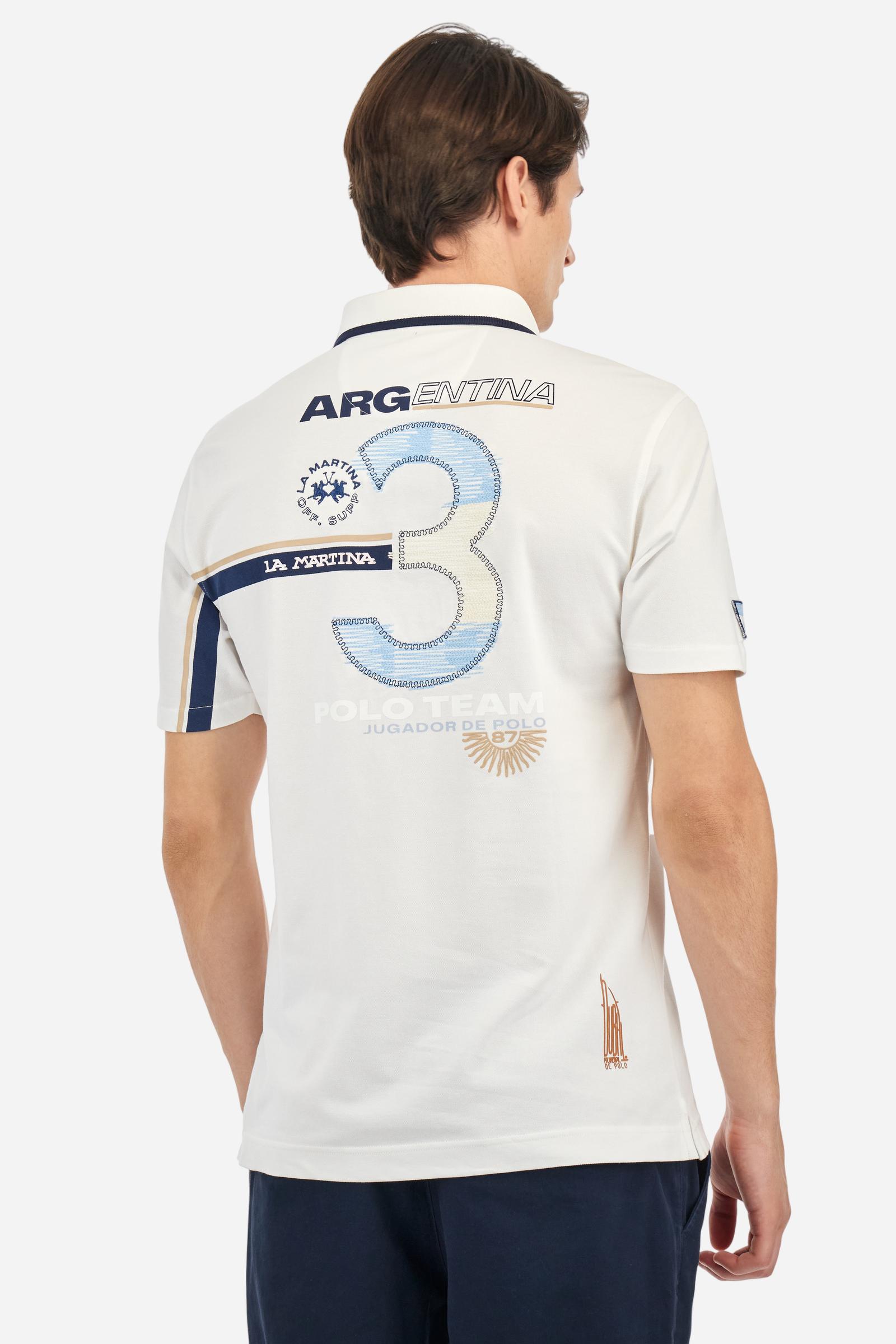 Polo en piqué de coton extensible coupe classique - Adem