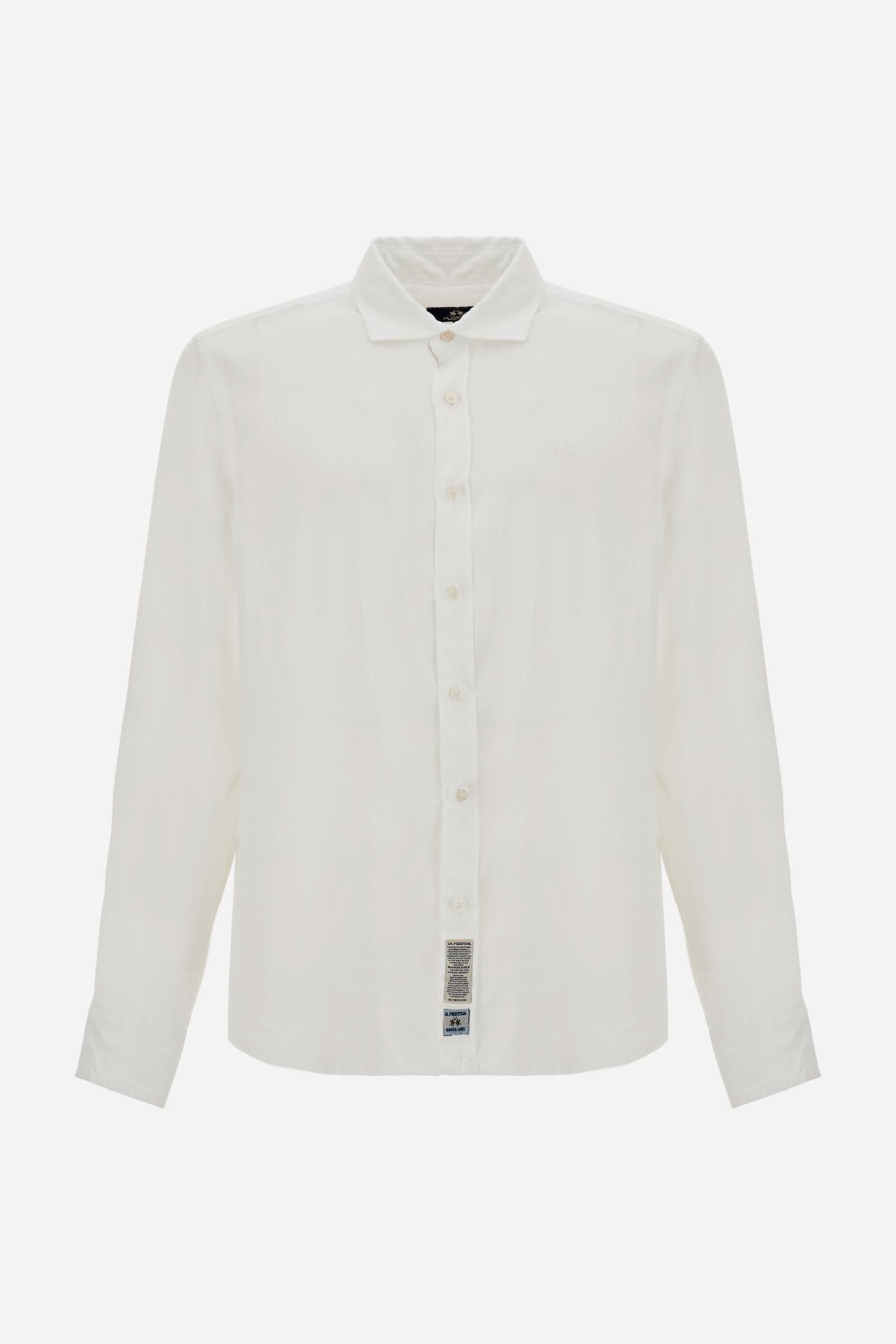 Men’s regular fit garment-dyed linen shirt - Innocent