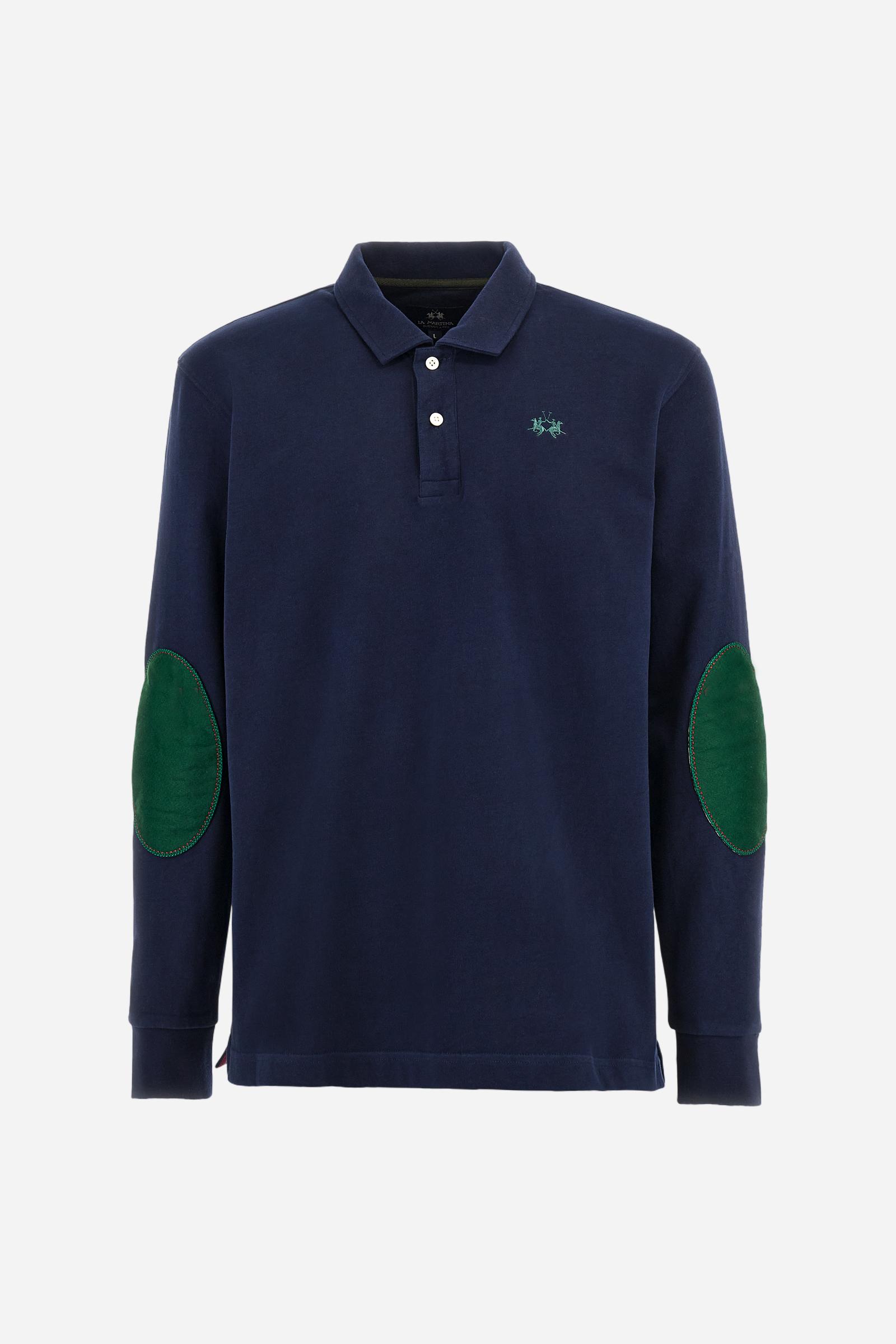 Polo homme en jersey toucher doux avec coudières - Brayden
