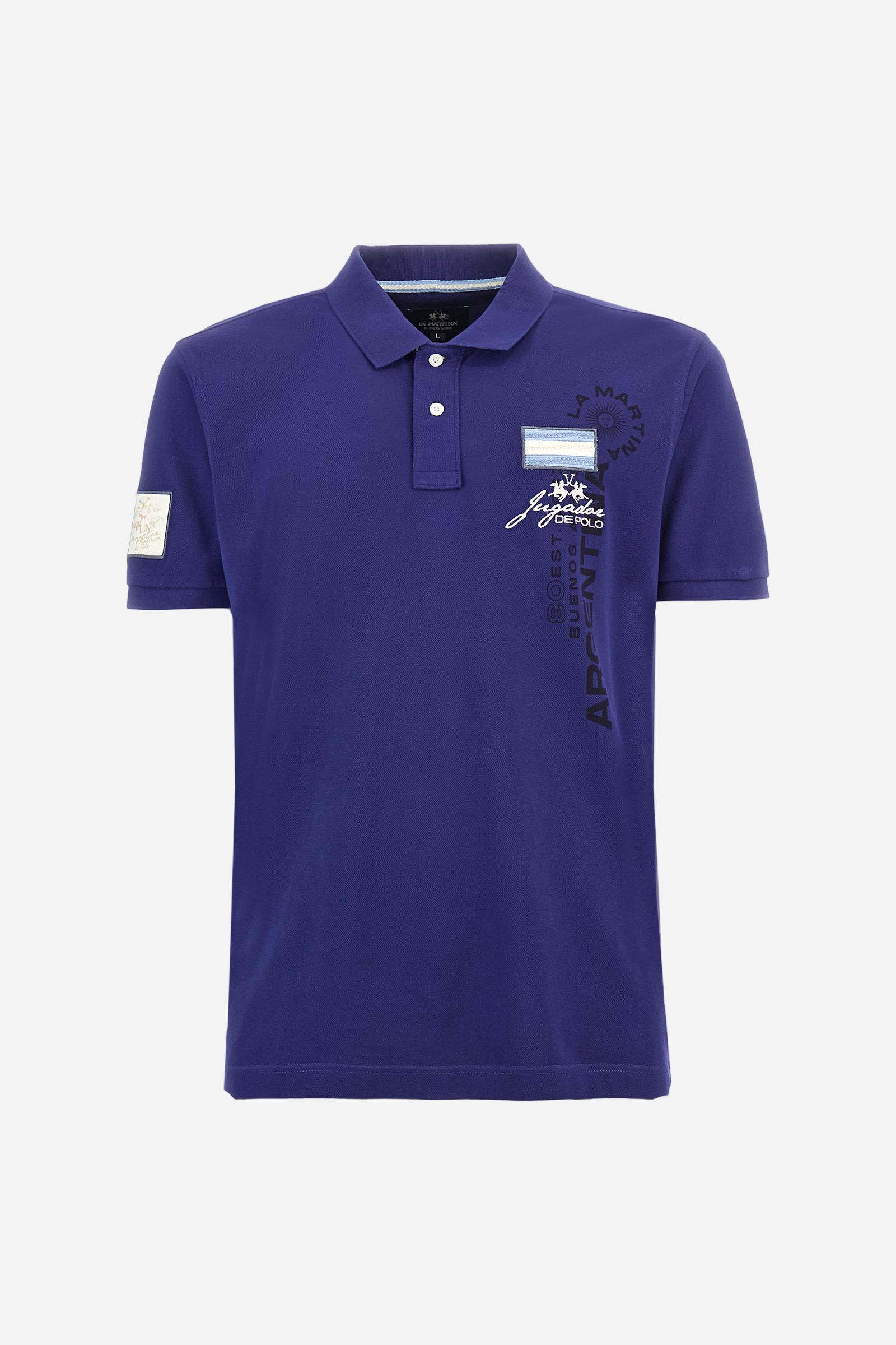 Regular fit polo shirt in stretch cotton piqué - Airton