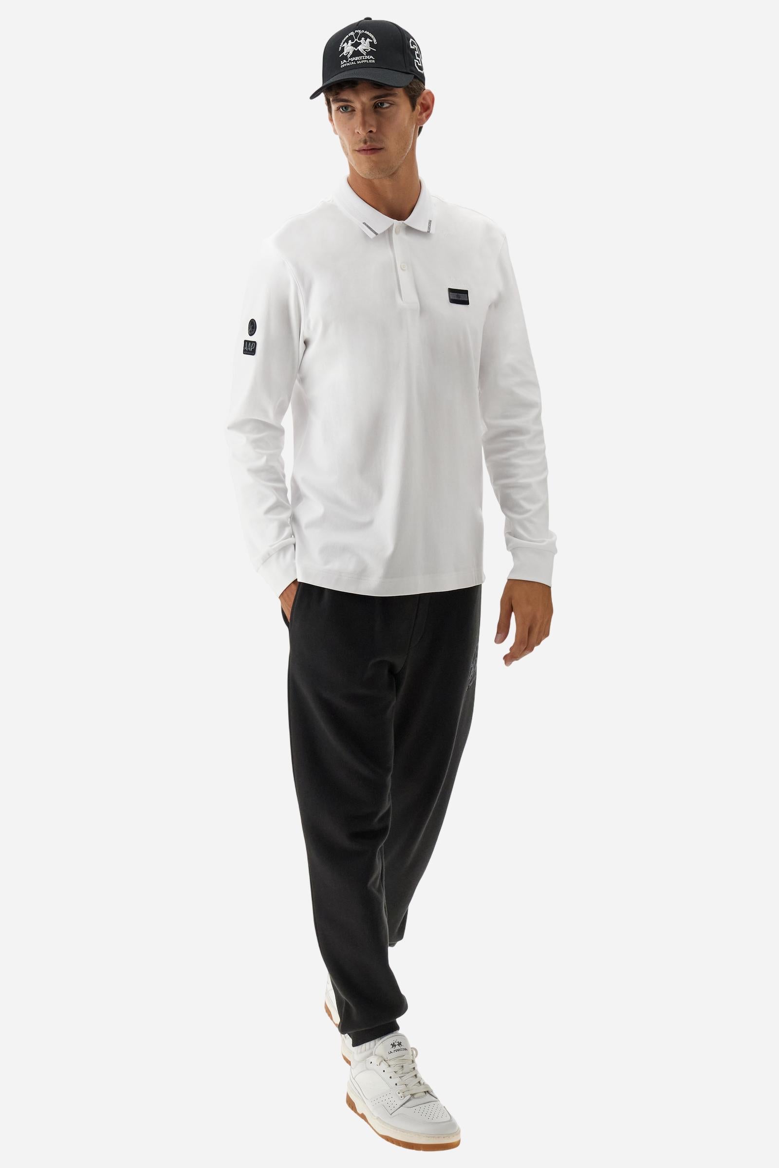 Men’s long-sleeve polo fluid jersey AAP - Booker