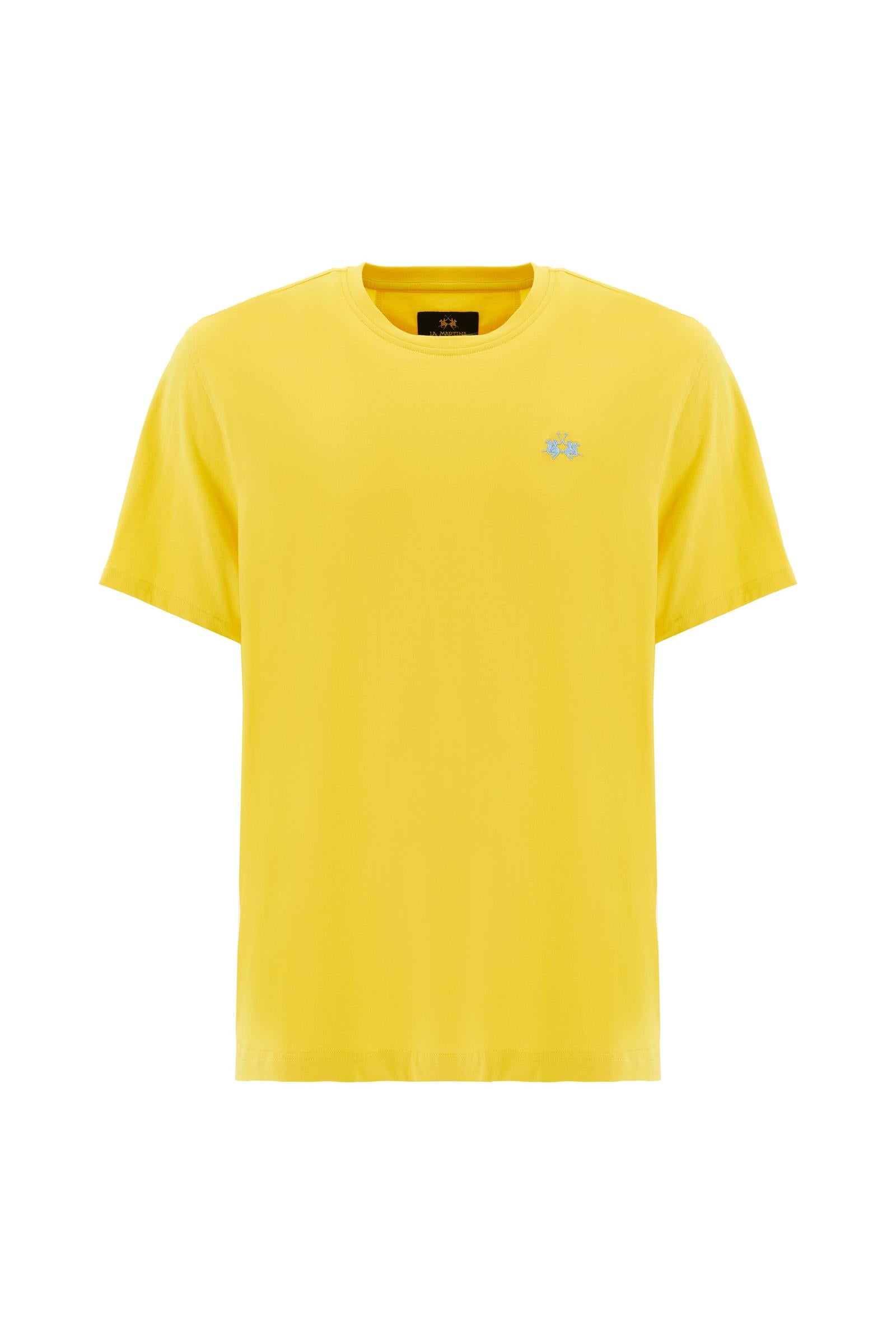 Men’s cotton jersey T-shirt with small logo - Serge