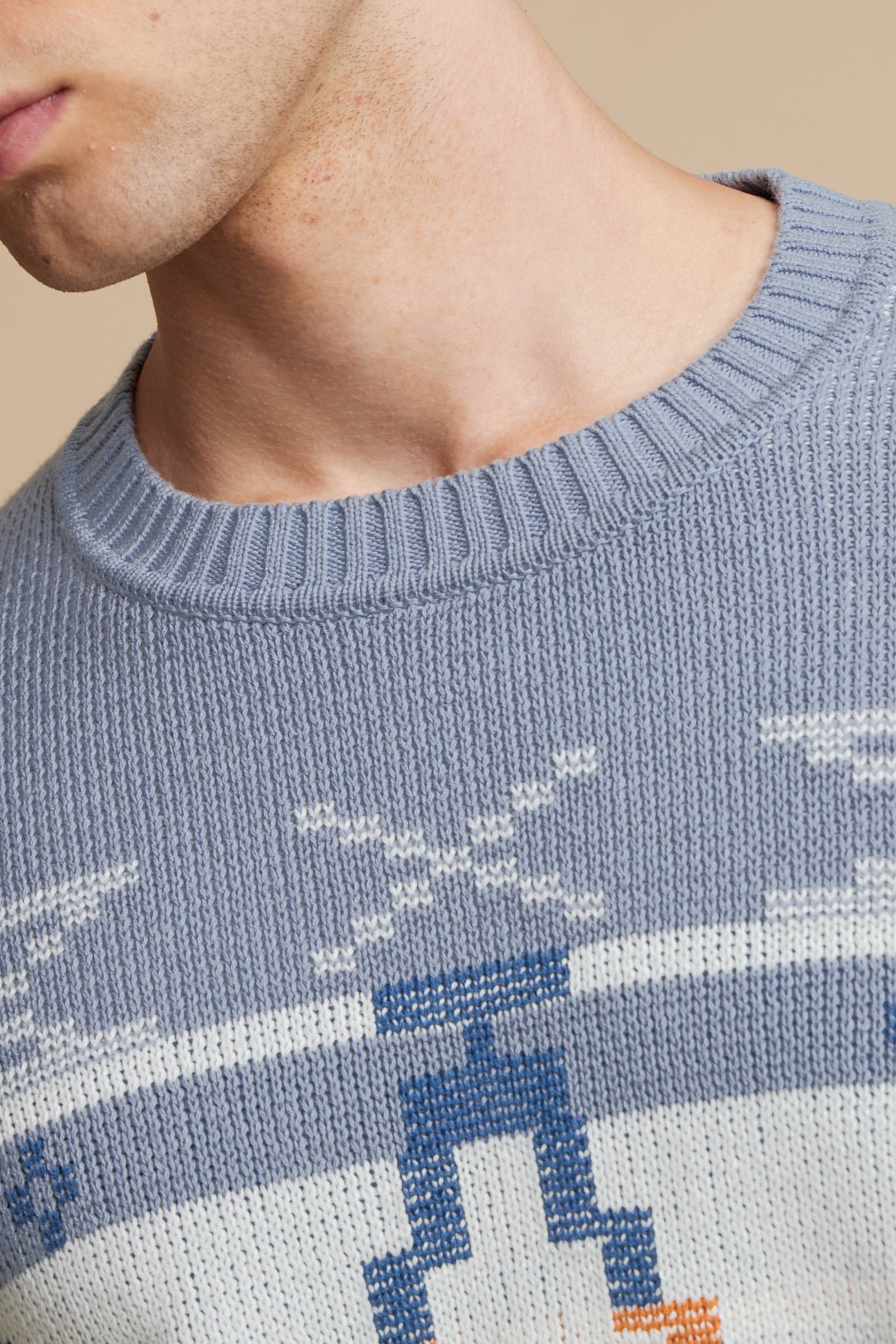 Herren Jacquardpullover mit geometrischem Muster - Carlomagno