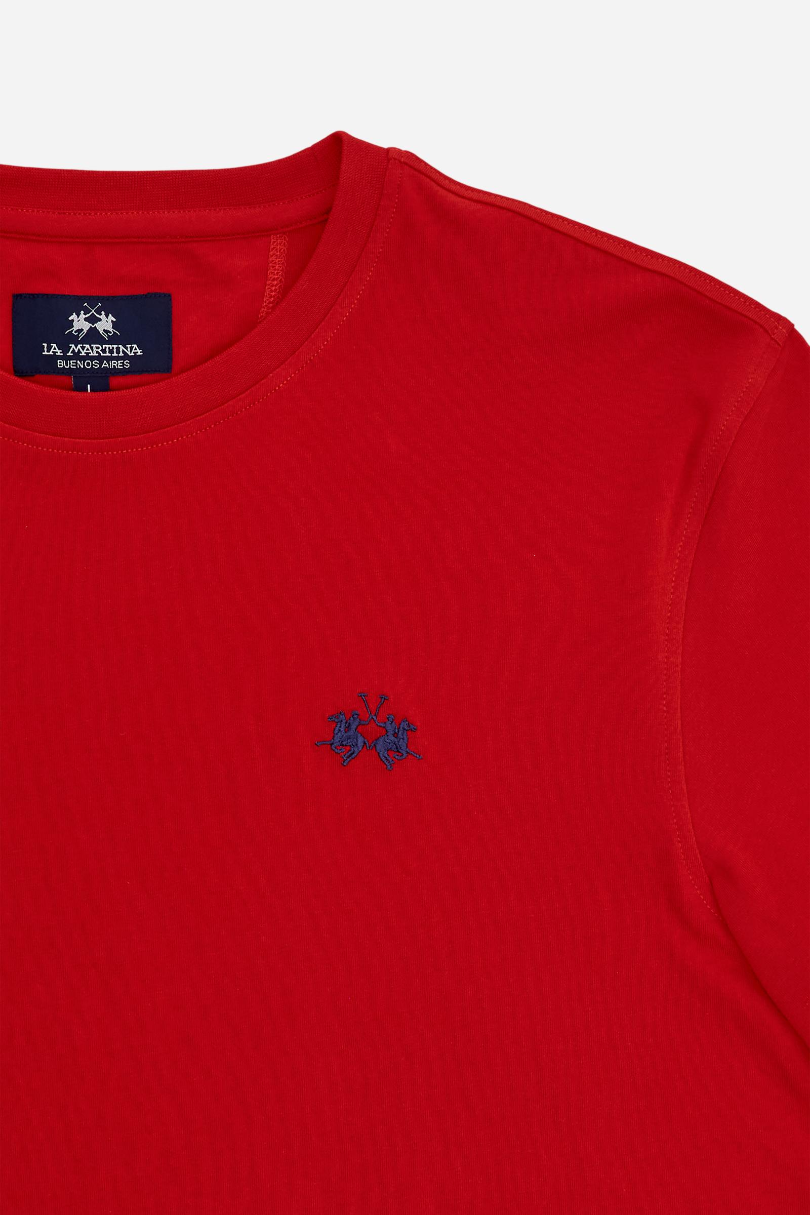 Men’s cotton jersey T-shirt with small logo - Serge