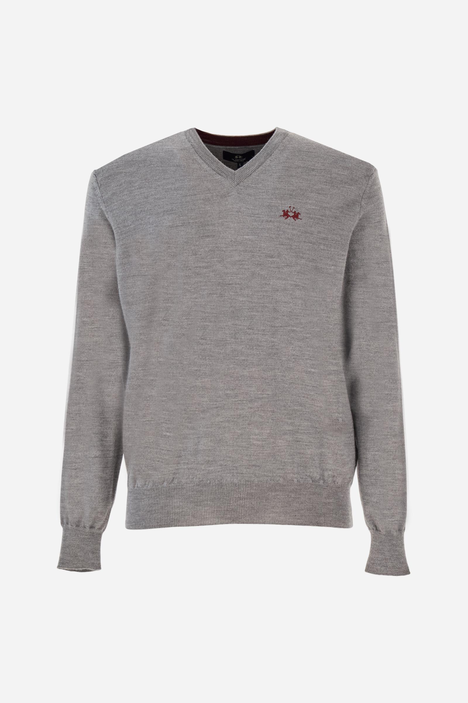 Men’s merino wool V-neck sweater - Barrie