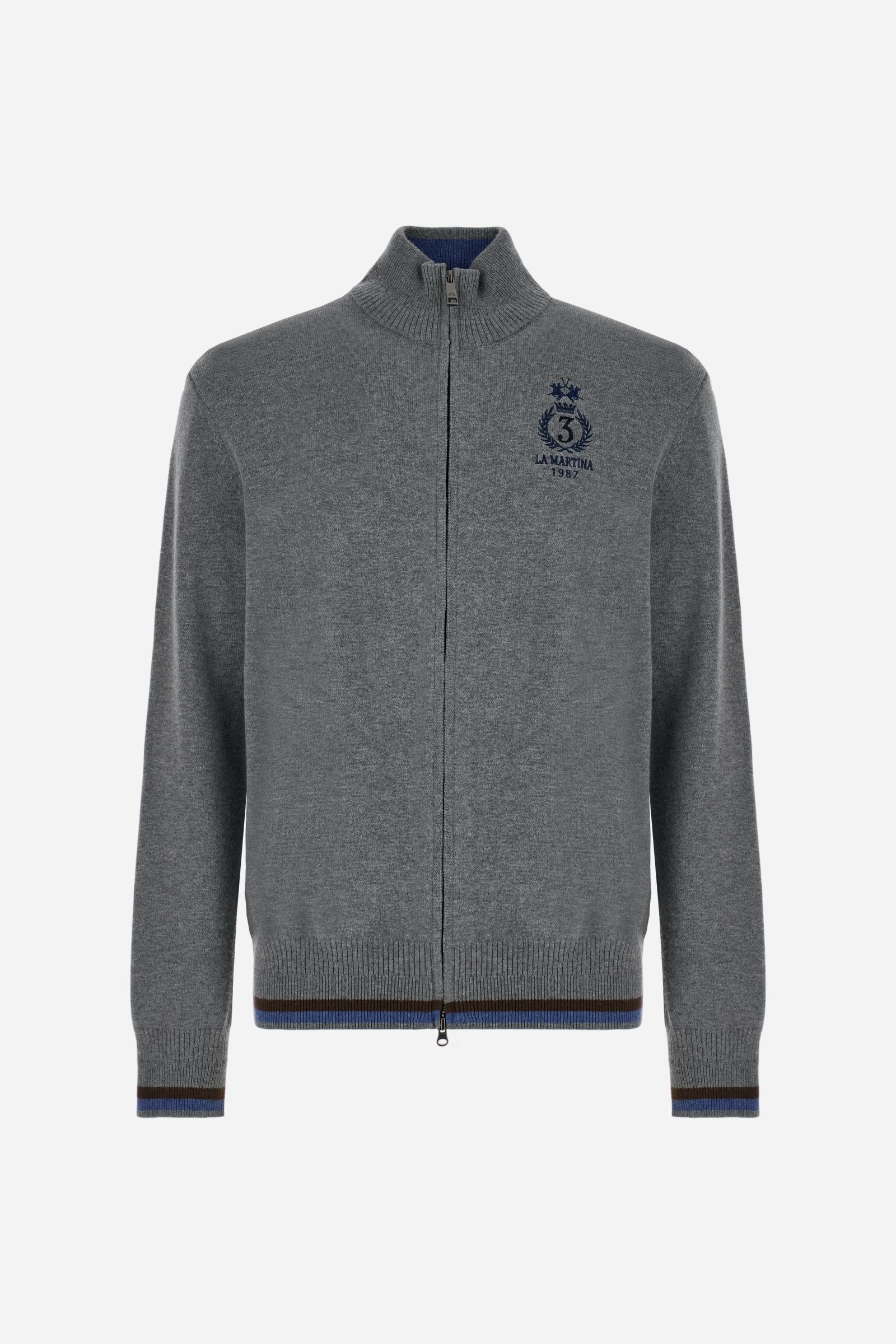 Maglione uomo full zip con collo alto Polo Club - Brooks