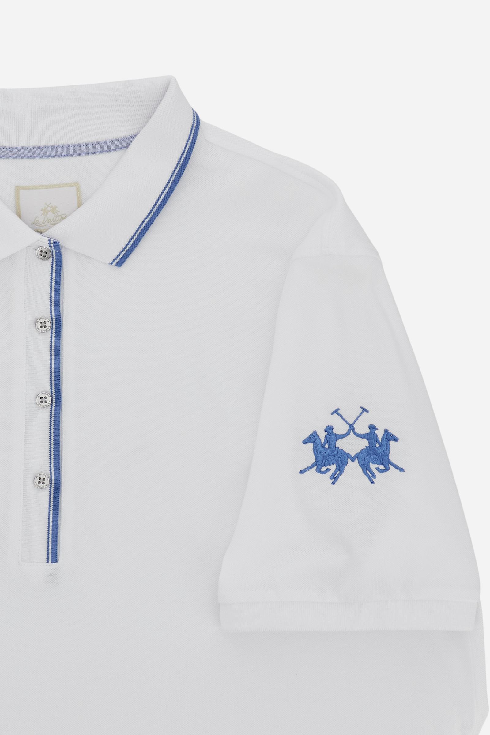 Polo dress in cotton piqué Essential - Cherry