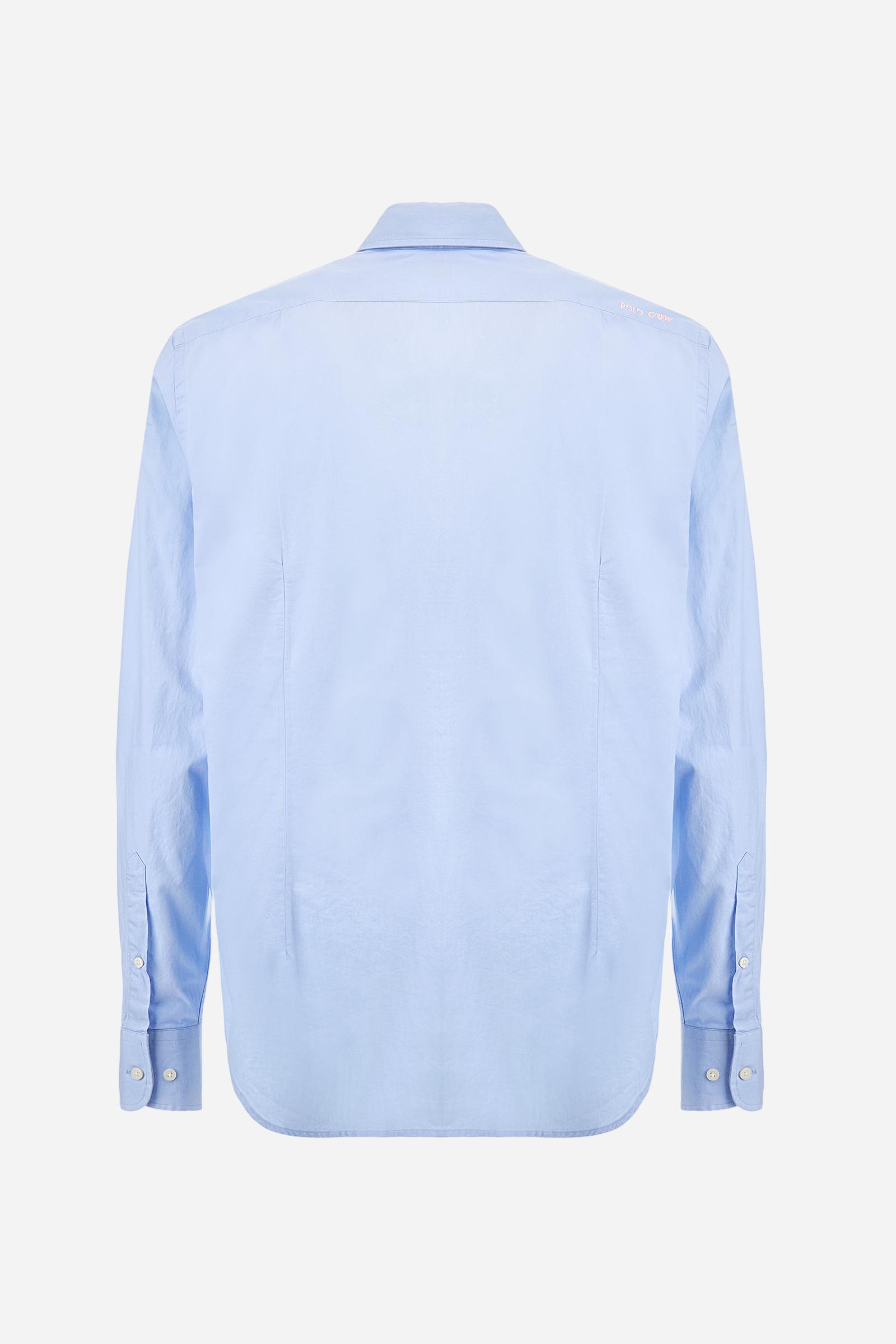 Slim poplin shirt with logo - Adolf