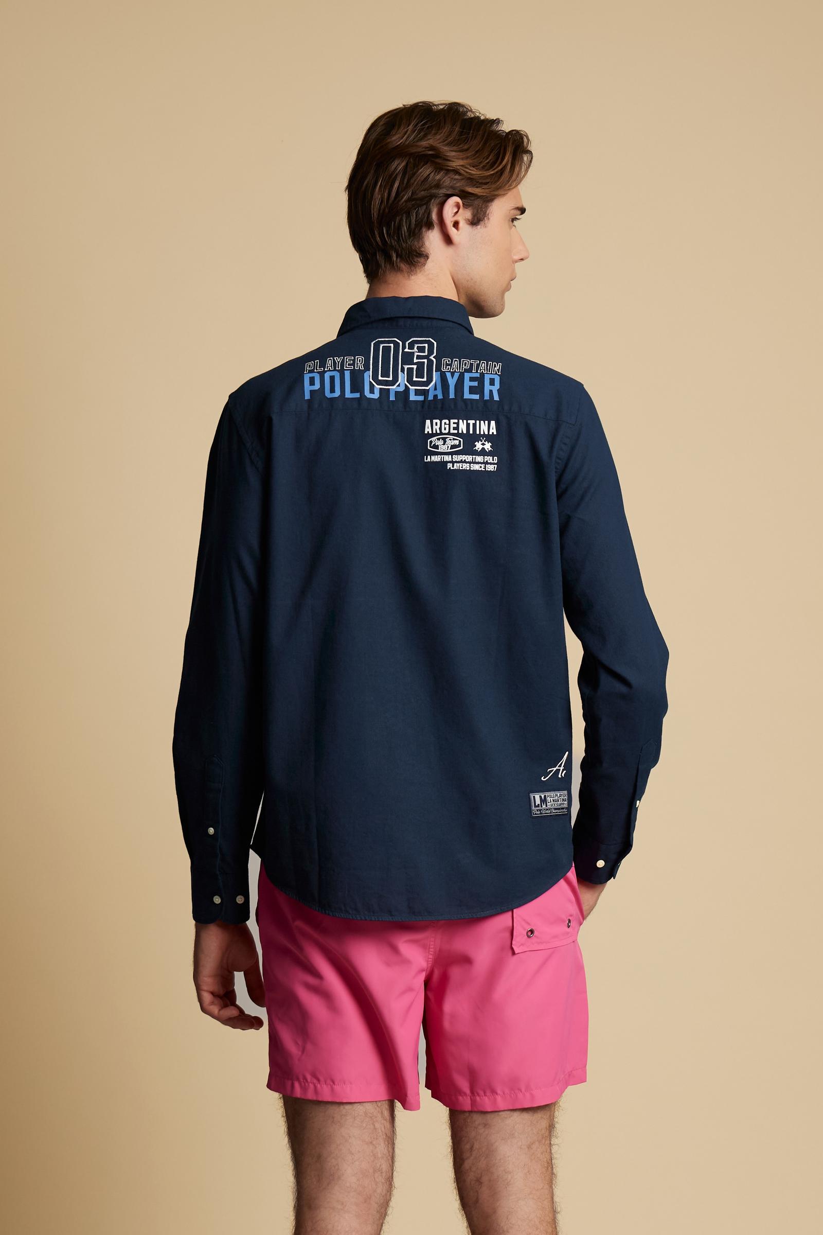 Men’s cotton and linen Polo Team Argentina shirt - Cornelio