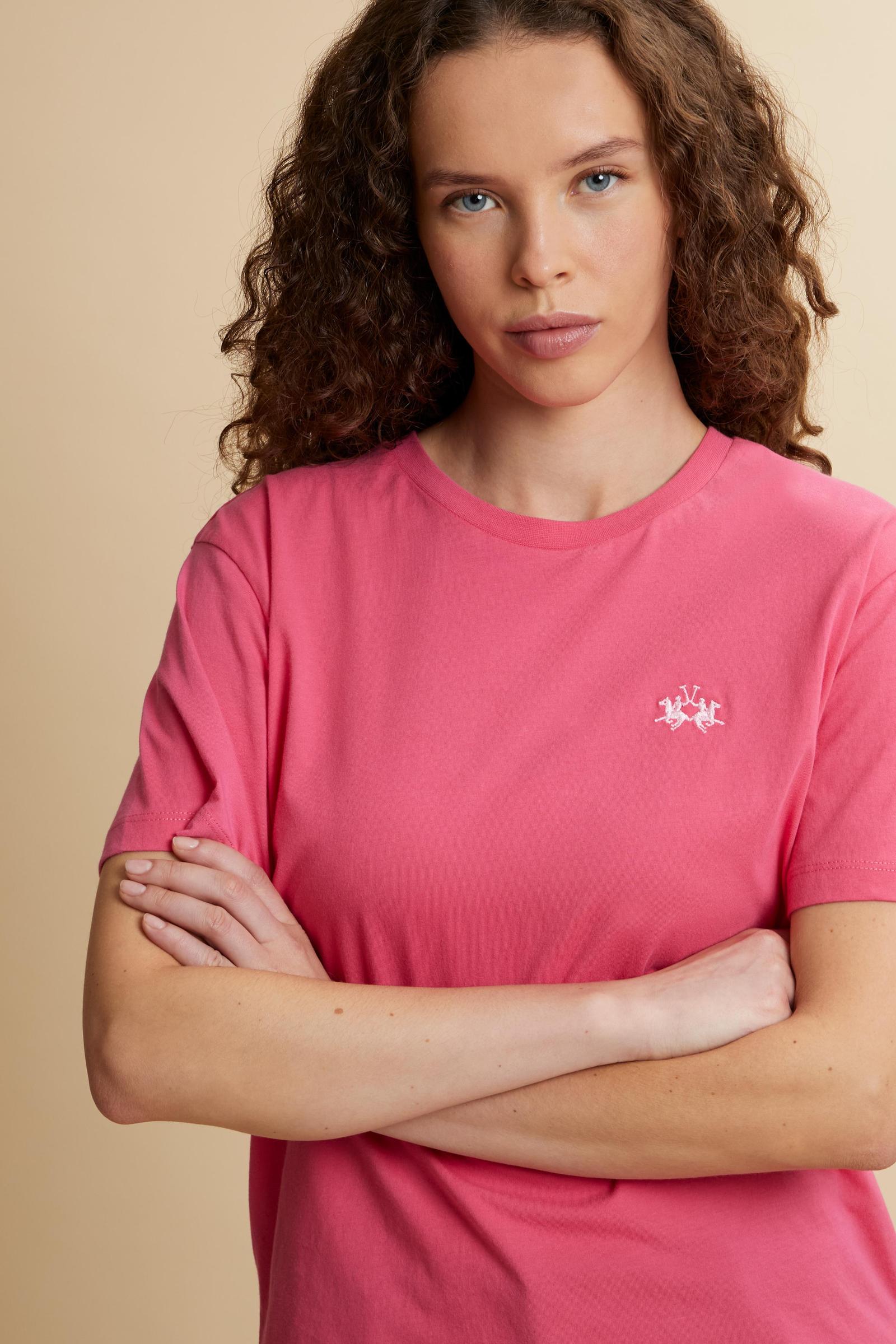 Damen-Baumwoll-Jersey-T-Shirt mit Logo – Casta