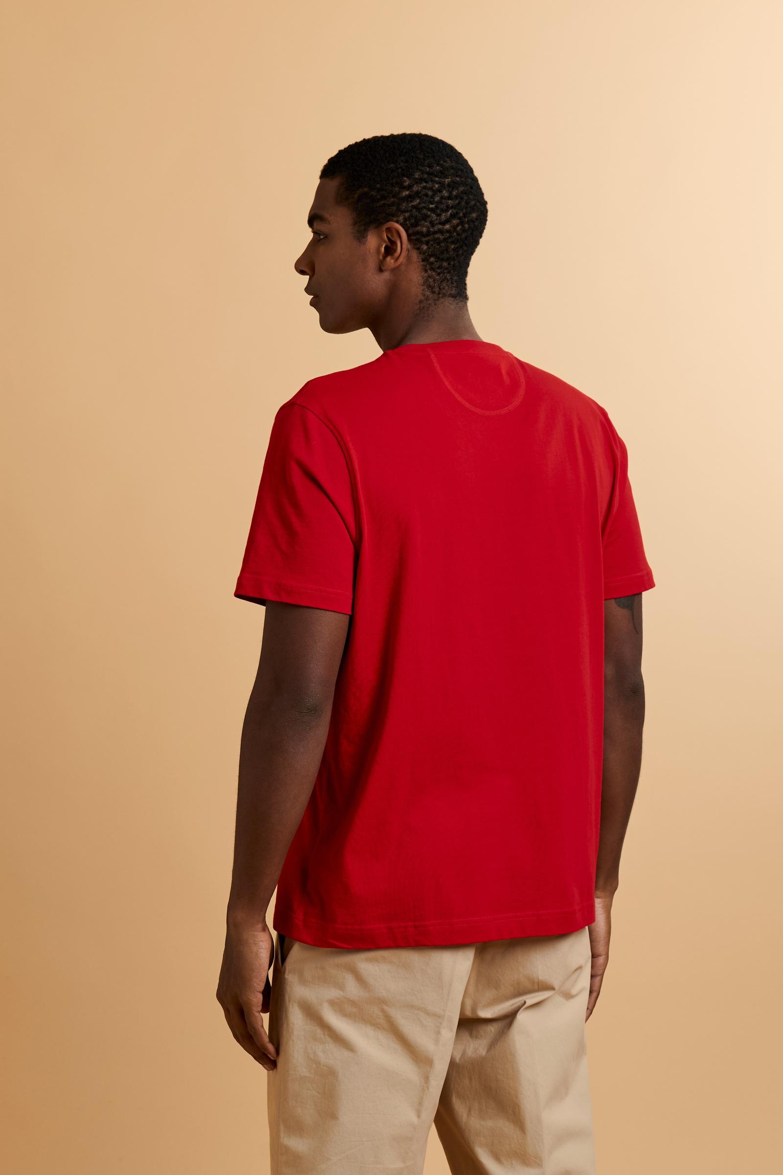 Men’s cotton jersey T-shirt with regular fit and ribbed crew neck. Small contrast embroidered logo. - Formula One