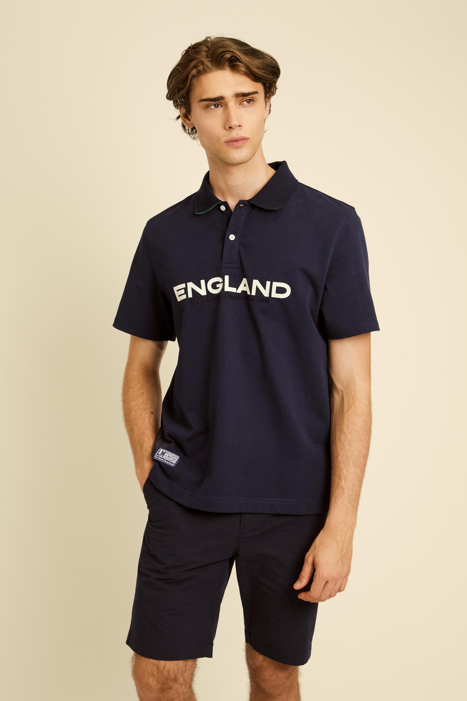 Men’s cotton jersey polo England Edition - Cosmo