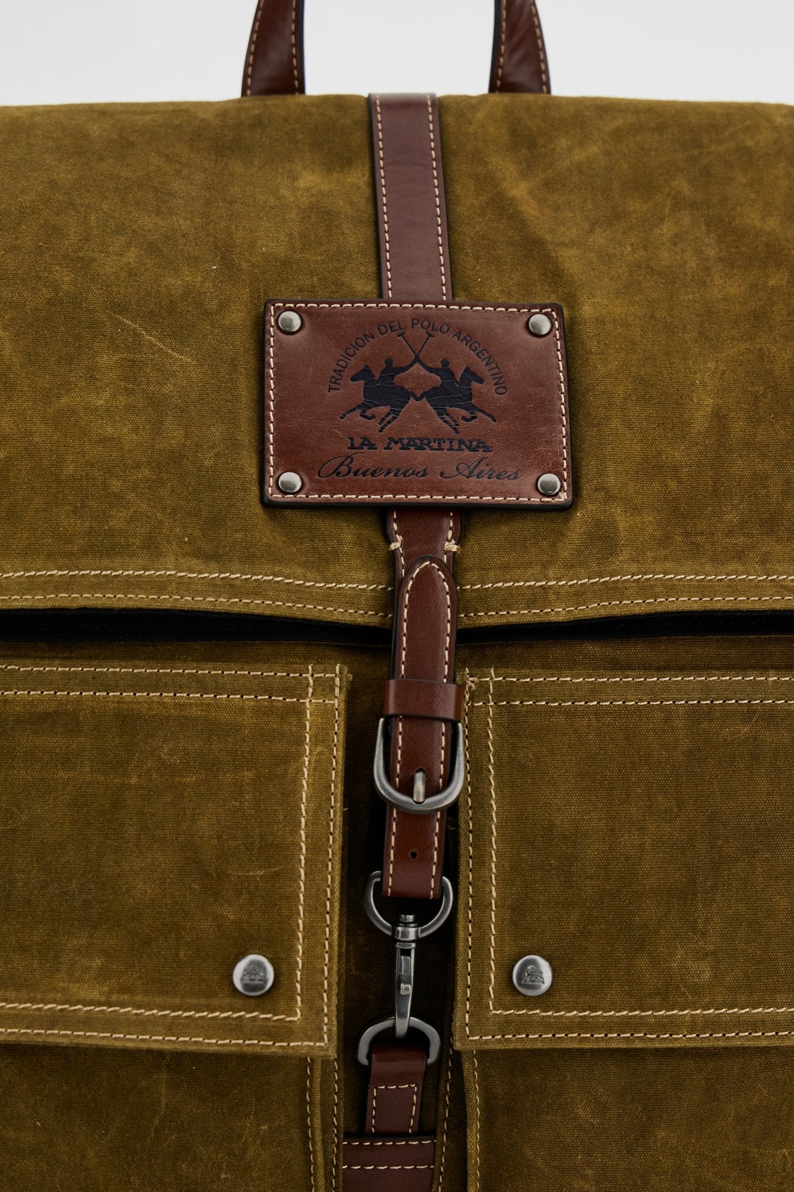 Zaino con tasconi in canvas cerato - Buenos Aires